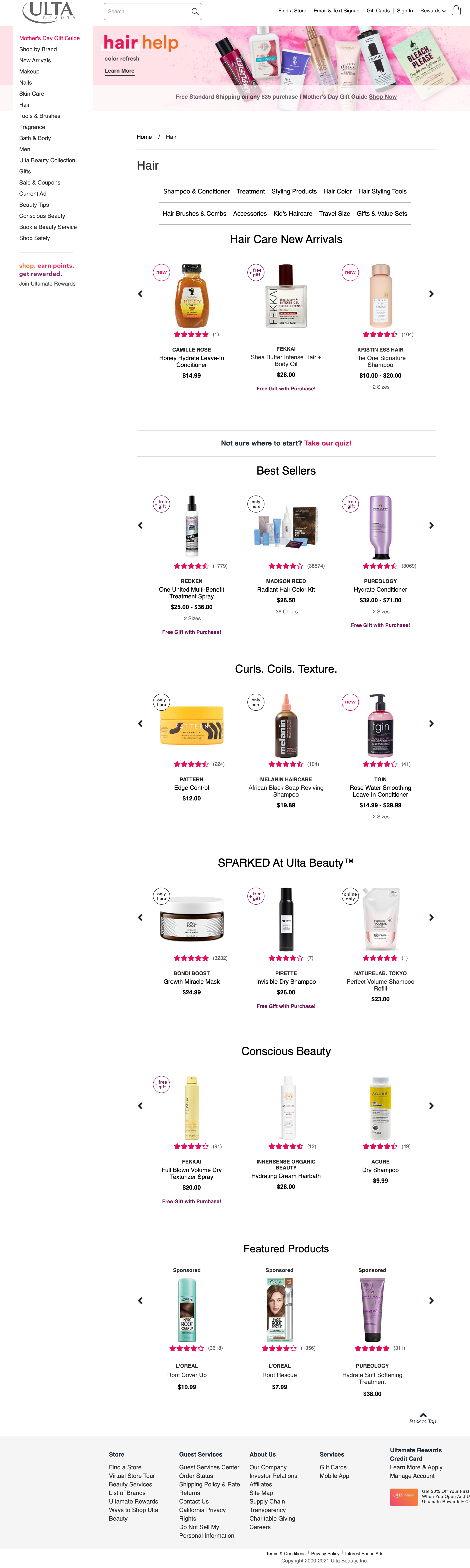 Desktop screenshot of Ulta Beauty