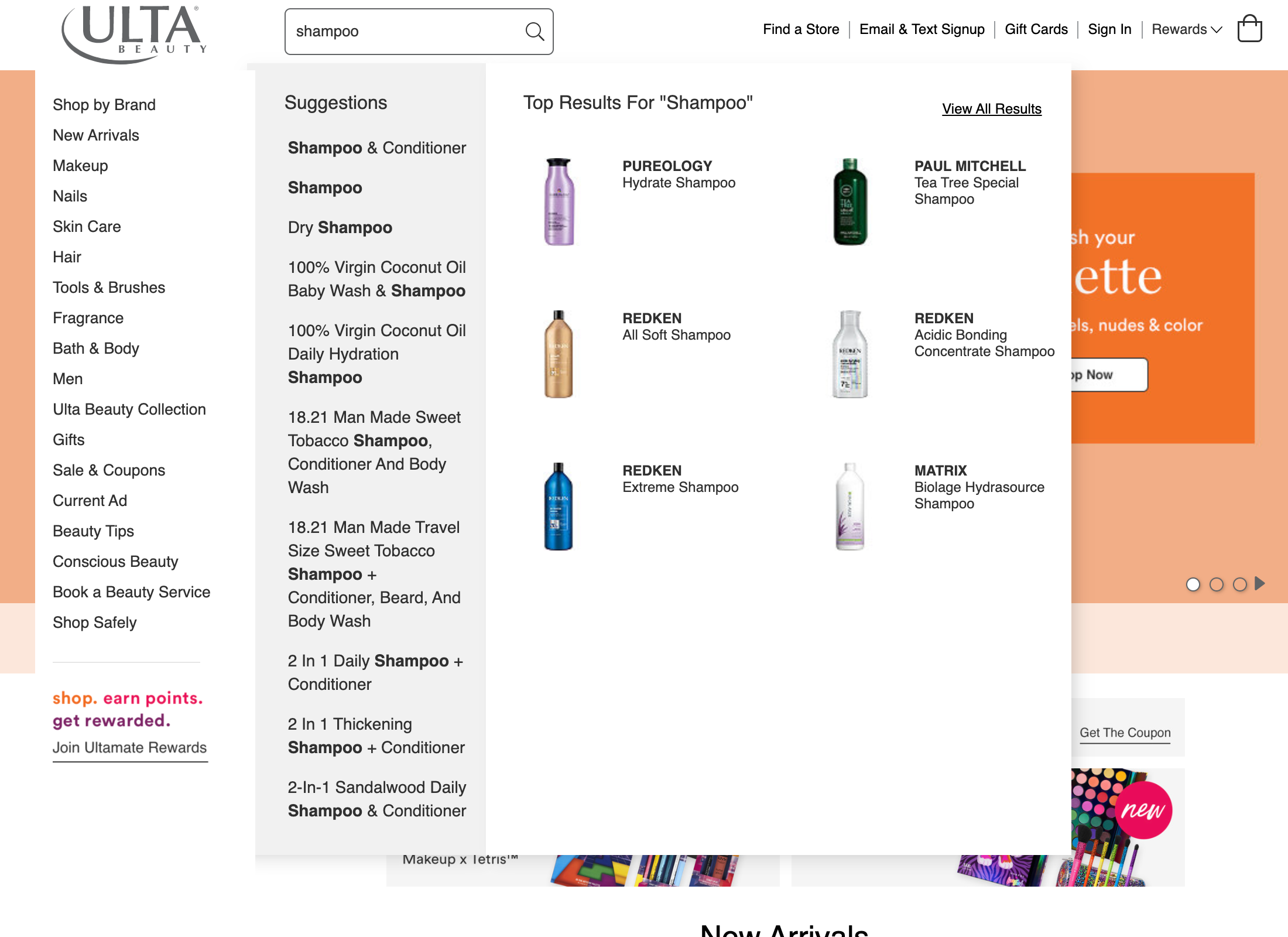Desktop screenshot of Ulta Beauty