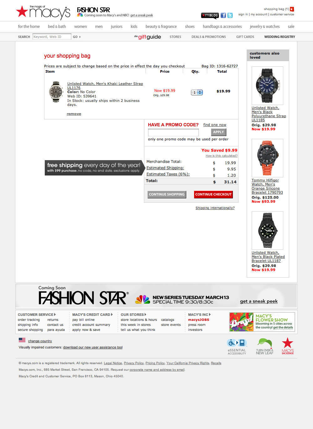 Desktop screenshot of Macy’s