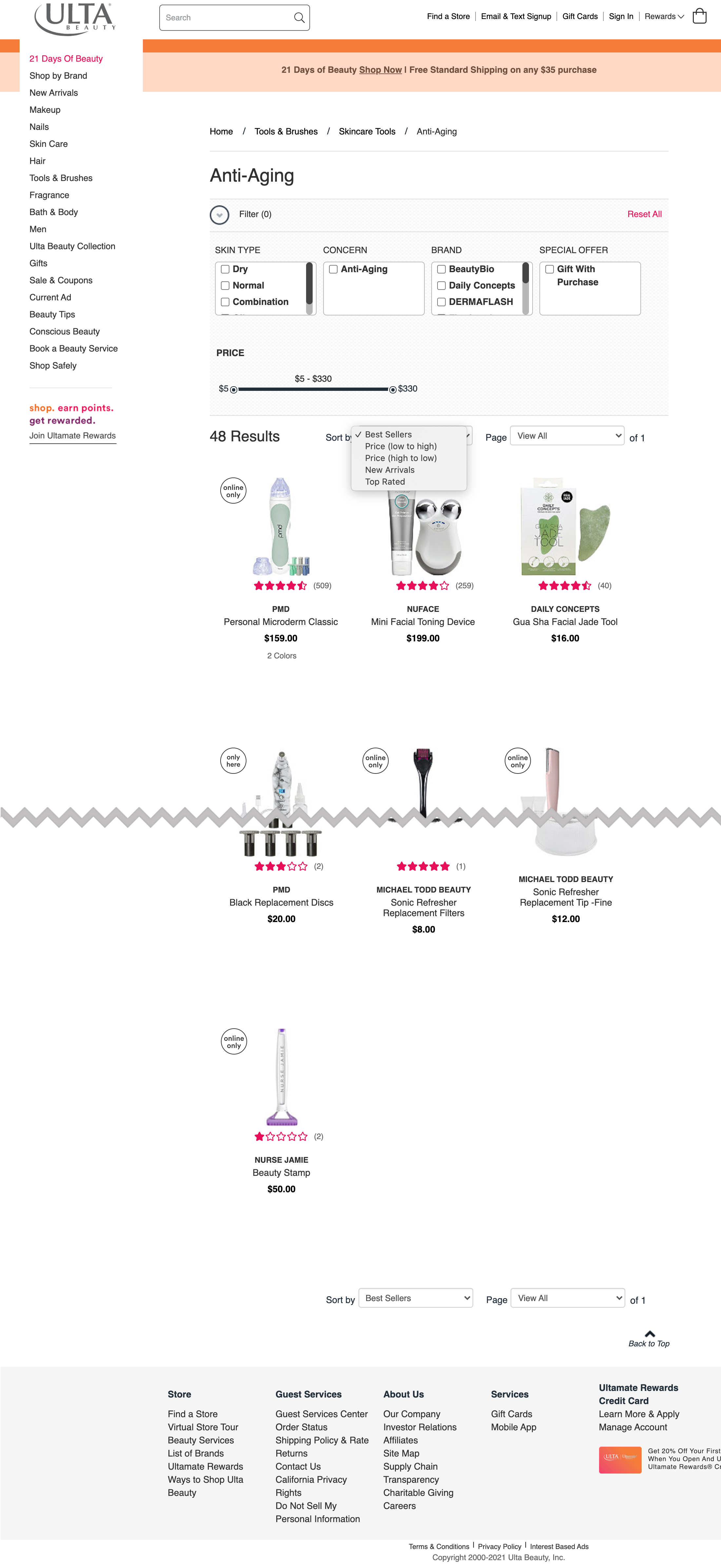 Desktop screenshot of Ulta Beauty