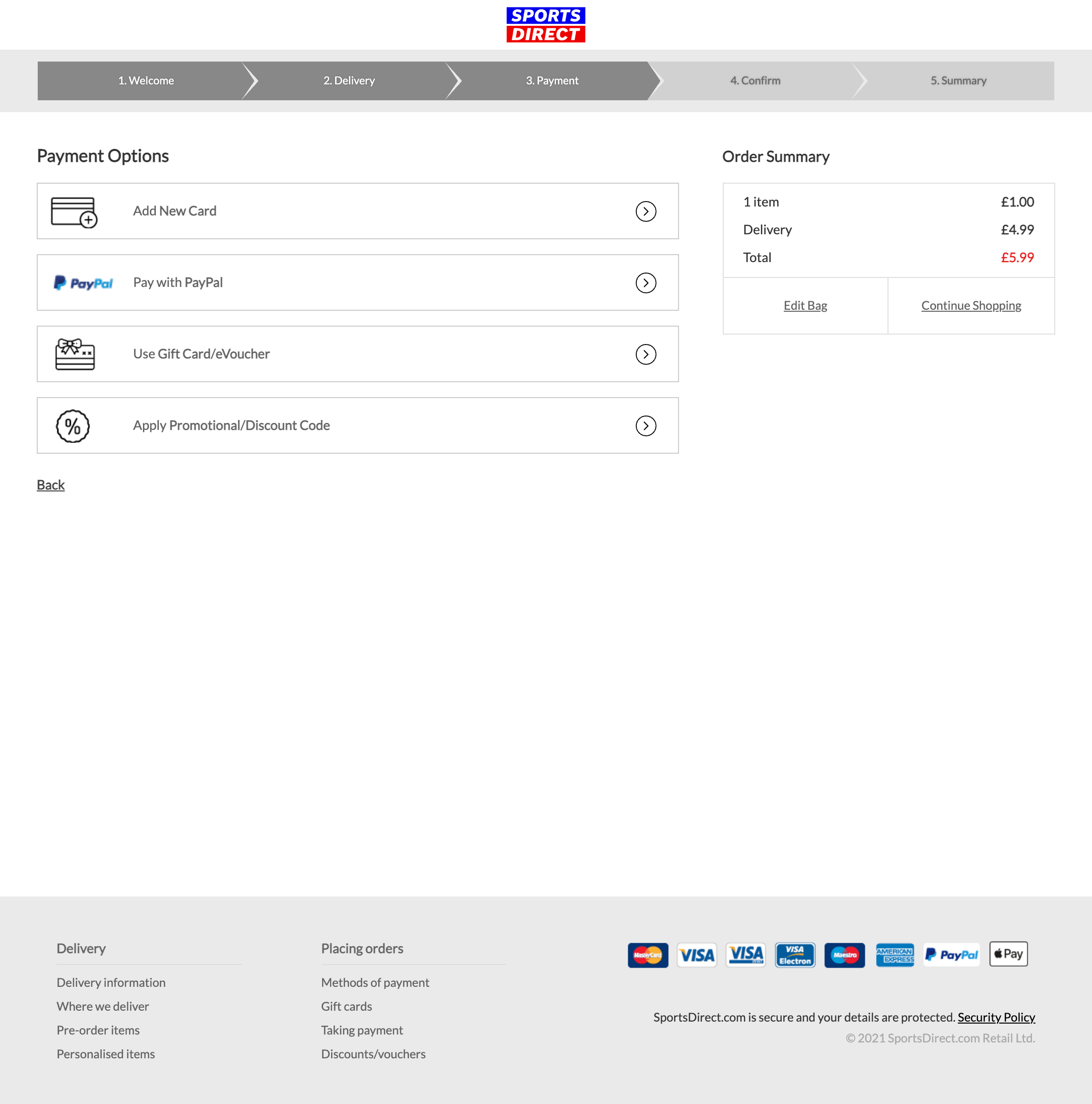 Sports Direct’s Payment 445 of 948 Payment Examples Baymard Institute