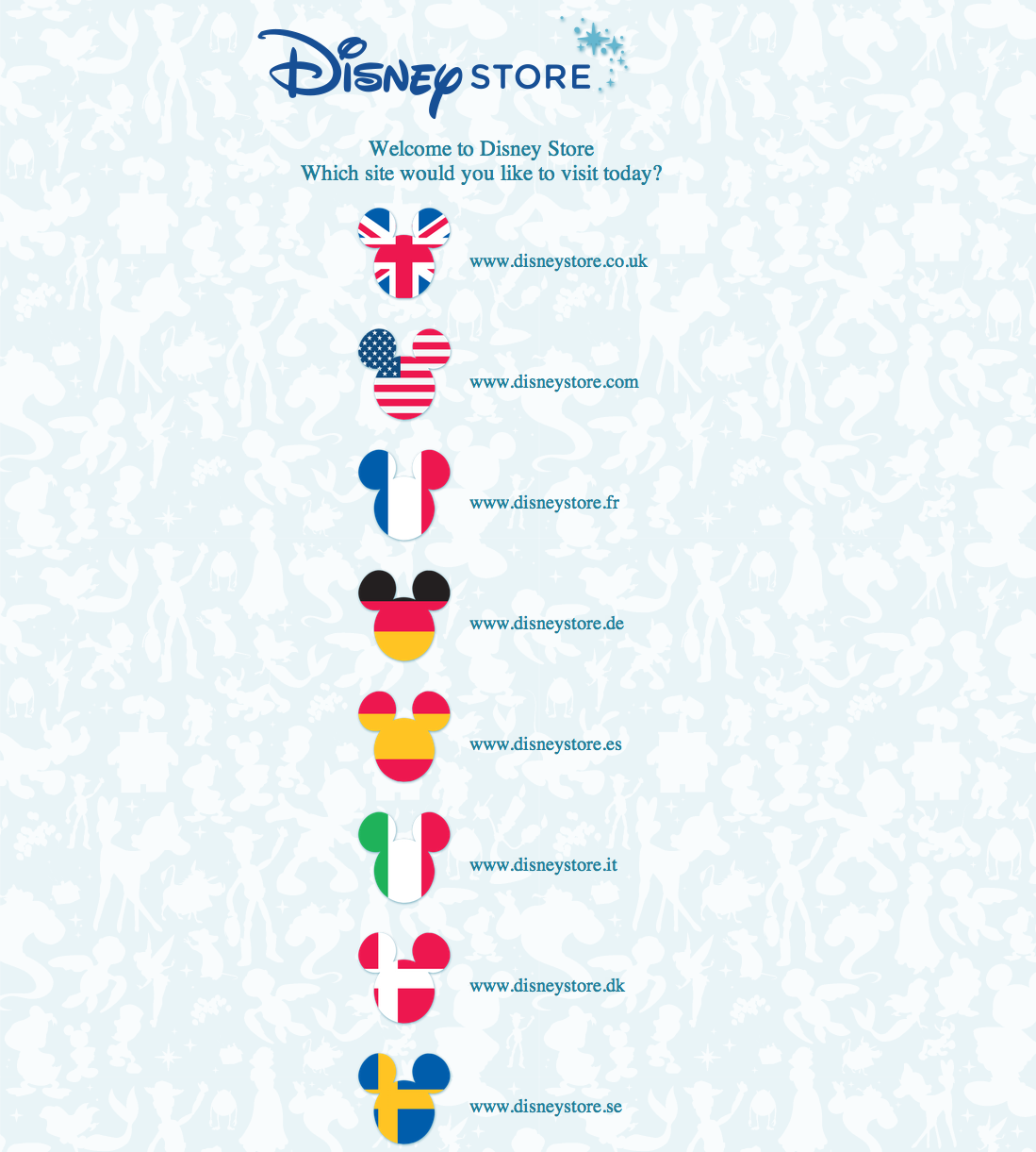 Desktop screenshot of Disney Store