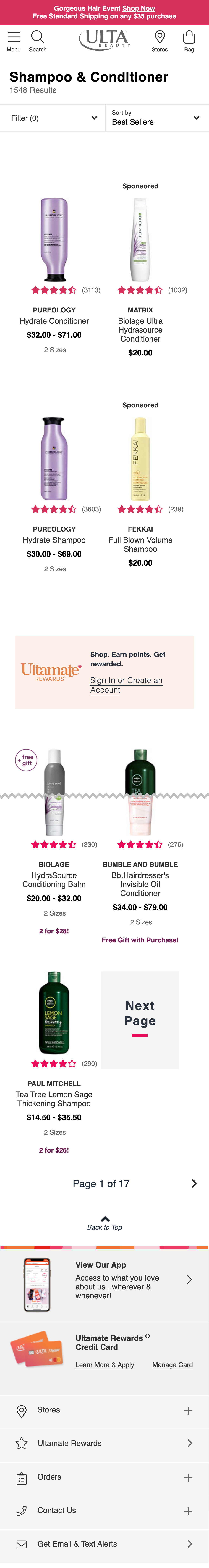 Mobile screenshot of Ulta Beauty