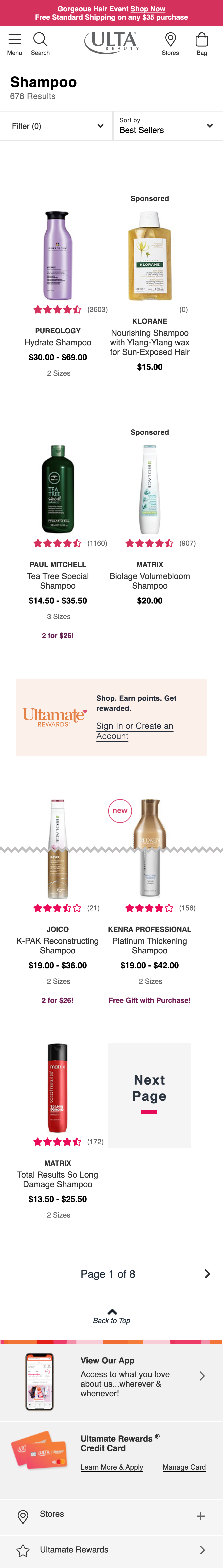 Mobile screenshot of Ulta Beauty