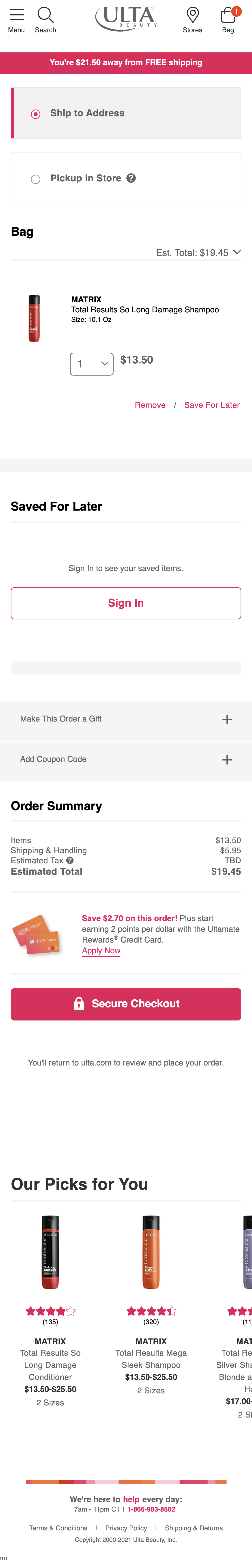 Mobile screenshot of Ulta Beauty