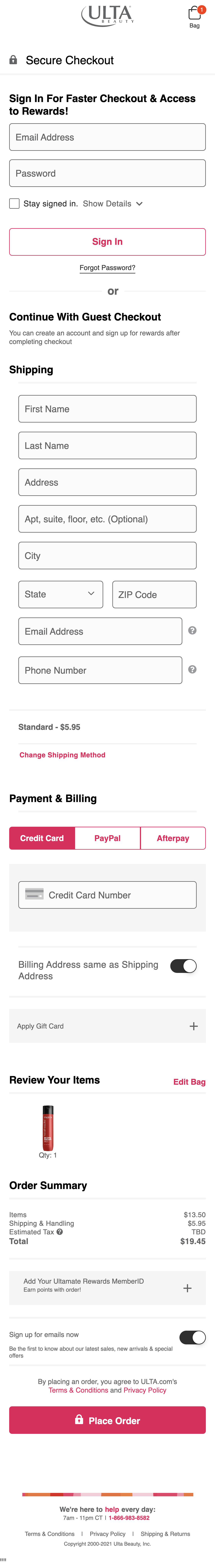 Mobile screenshot of Ulta Beauty