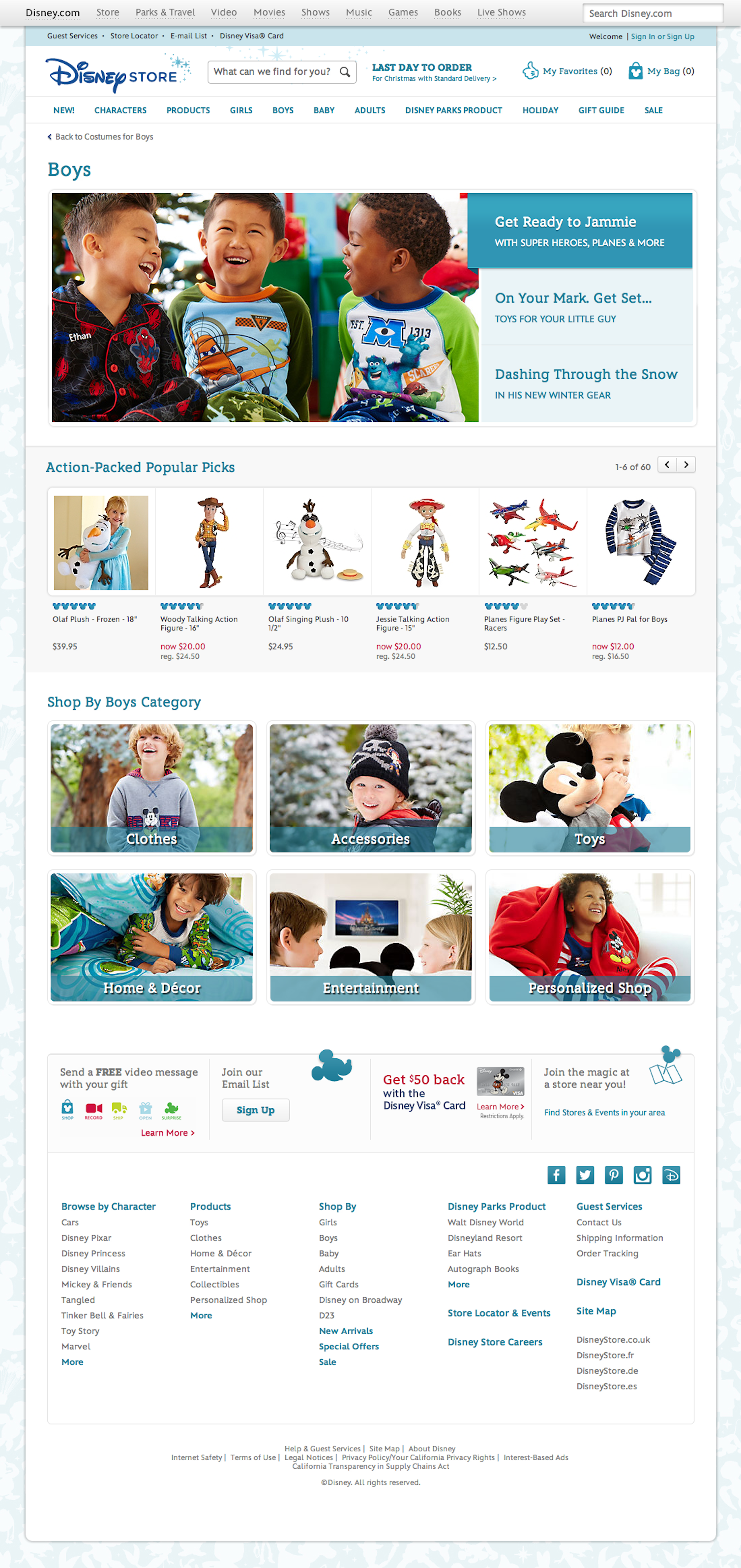 Desktop screenshot of Disney Store