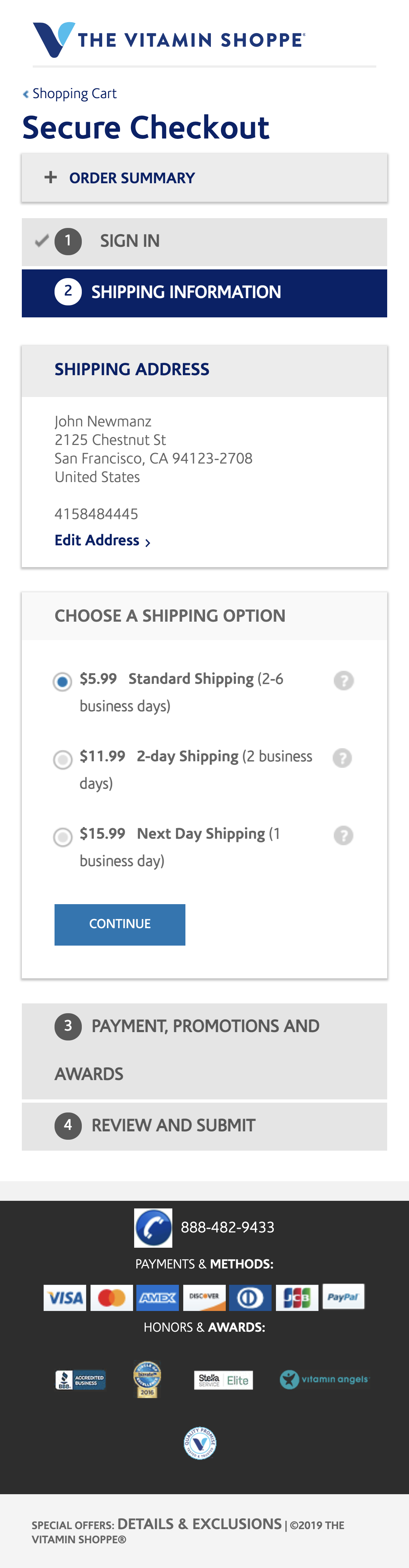 The Vitamin Shoppe’s Mobile Delivery & Shipping Methods 265 of 640