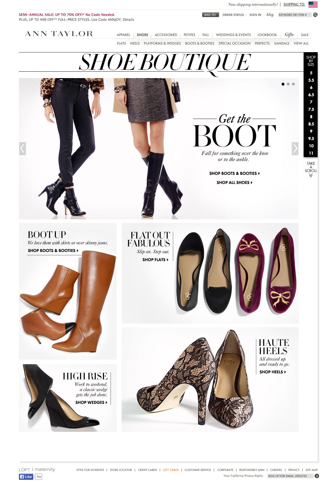 Desktop screenshot of Ann Taylor