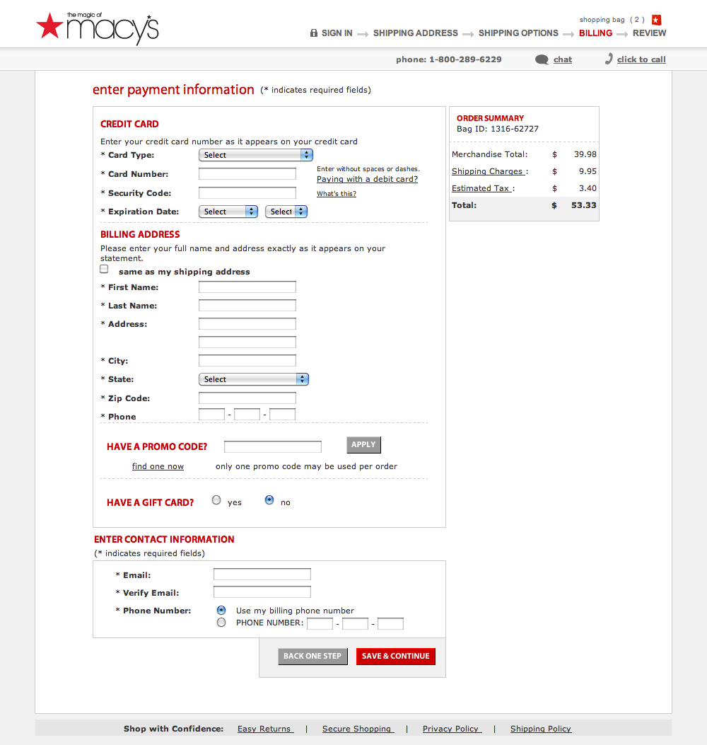 Desktop screenshot of Macy’s