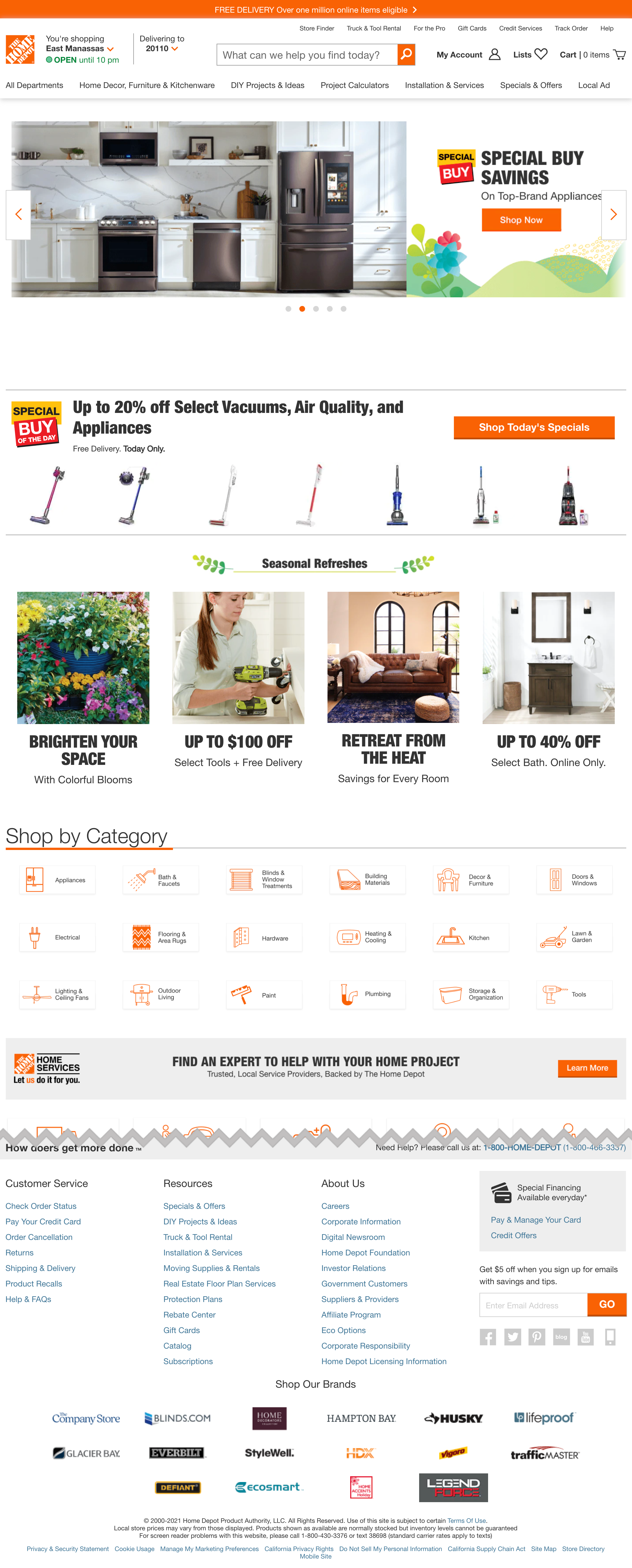 Desktop screenshot of Home Depot