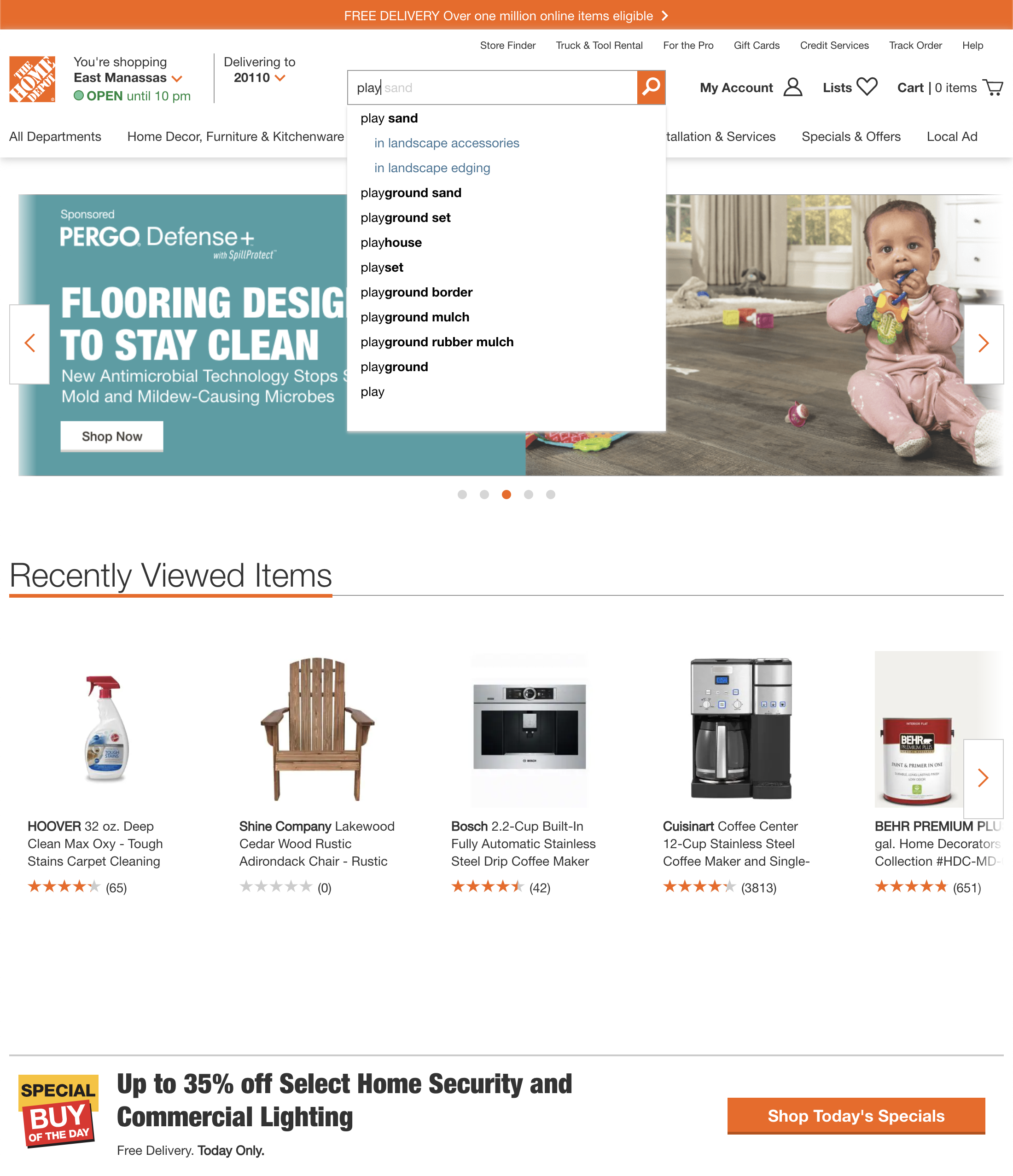 Desktop screenshot of Home Depot
