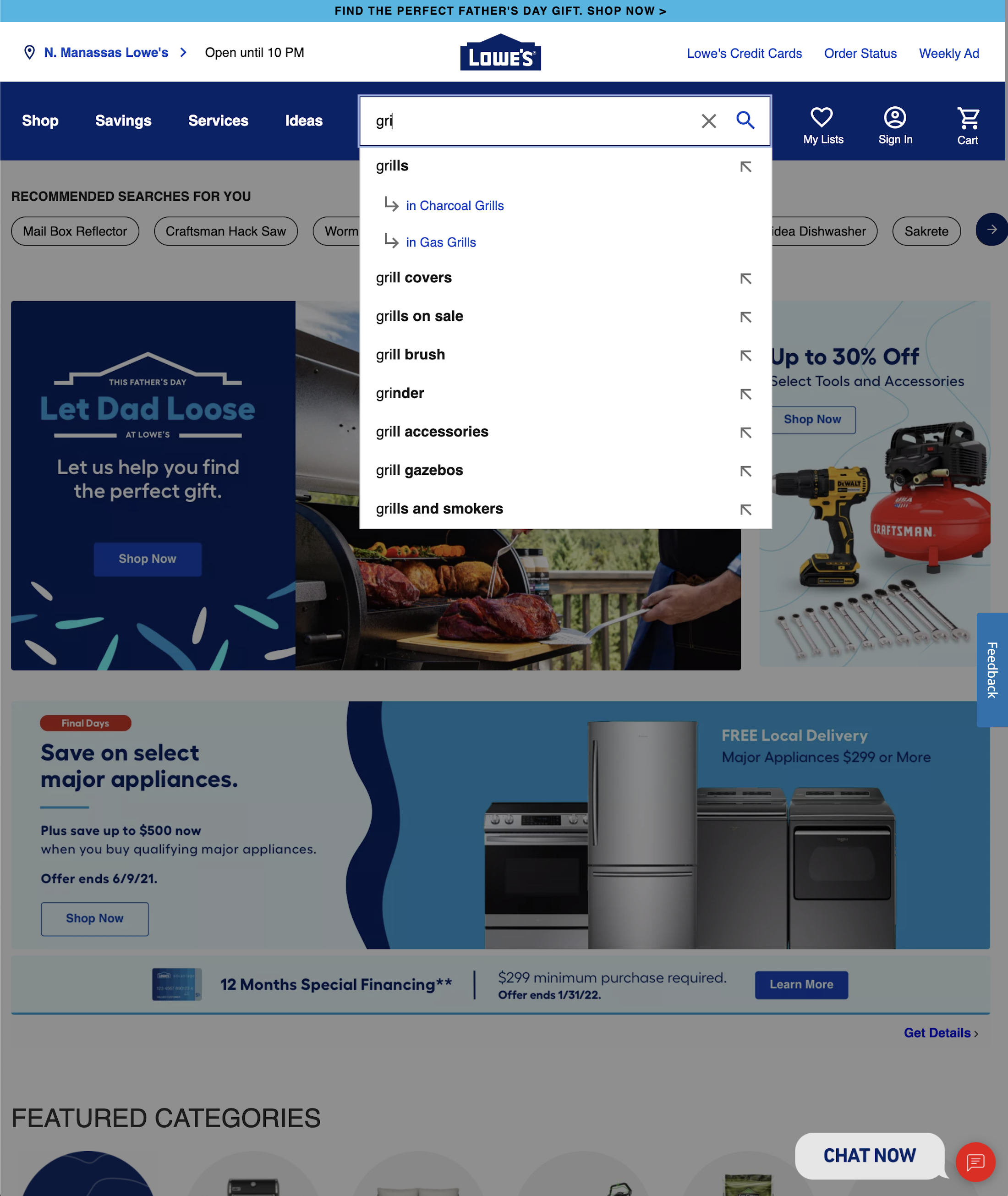 Desktop screenshot of Lowe’s