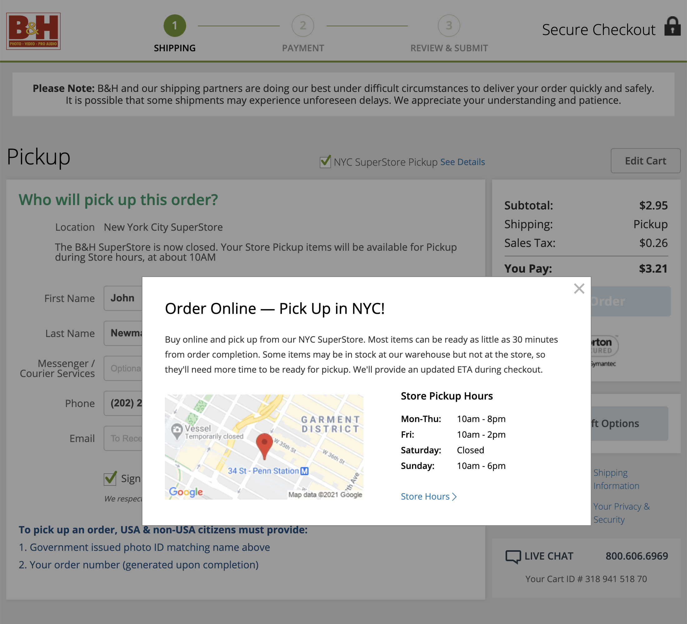 Desktop screenshot of B&H Photo