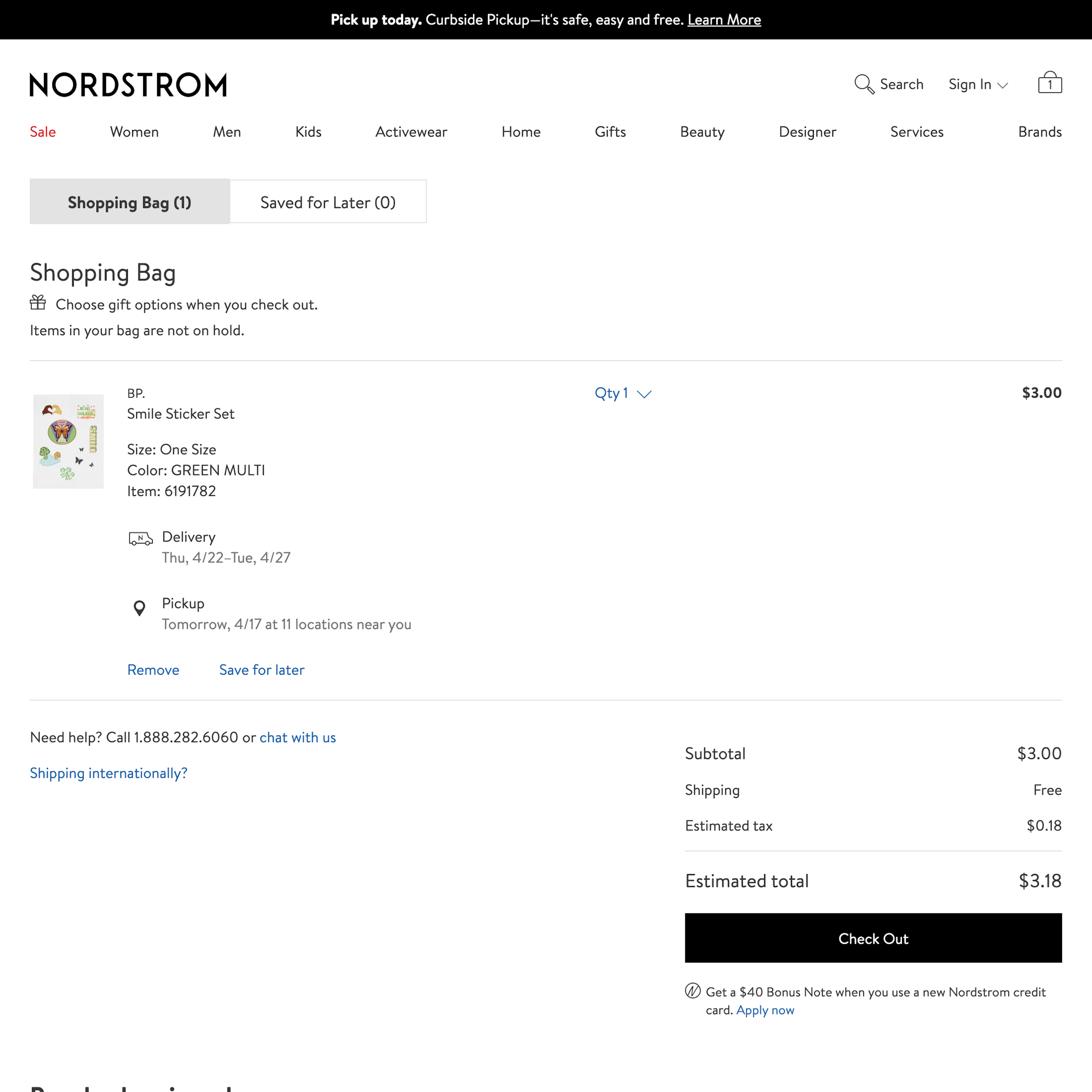 Desktop screenshot of Nordstrom