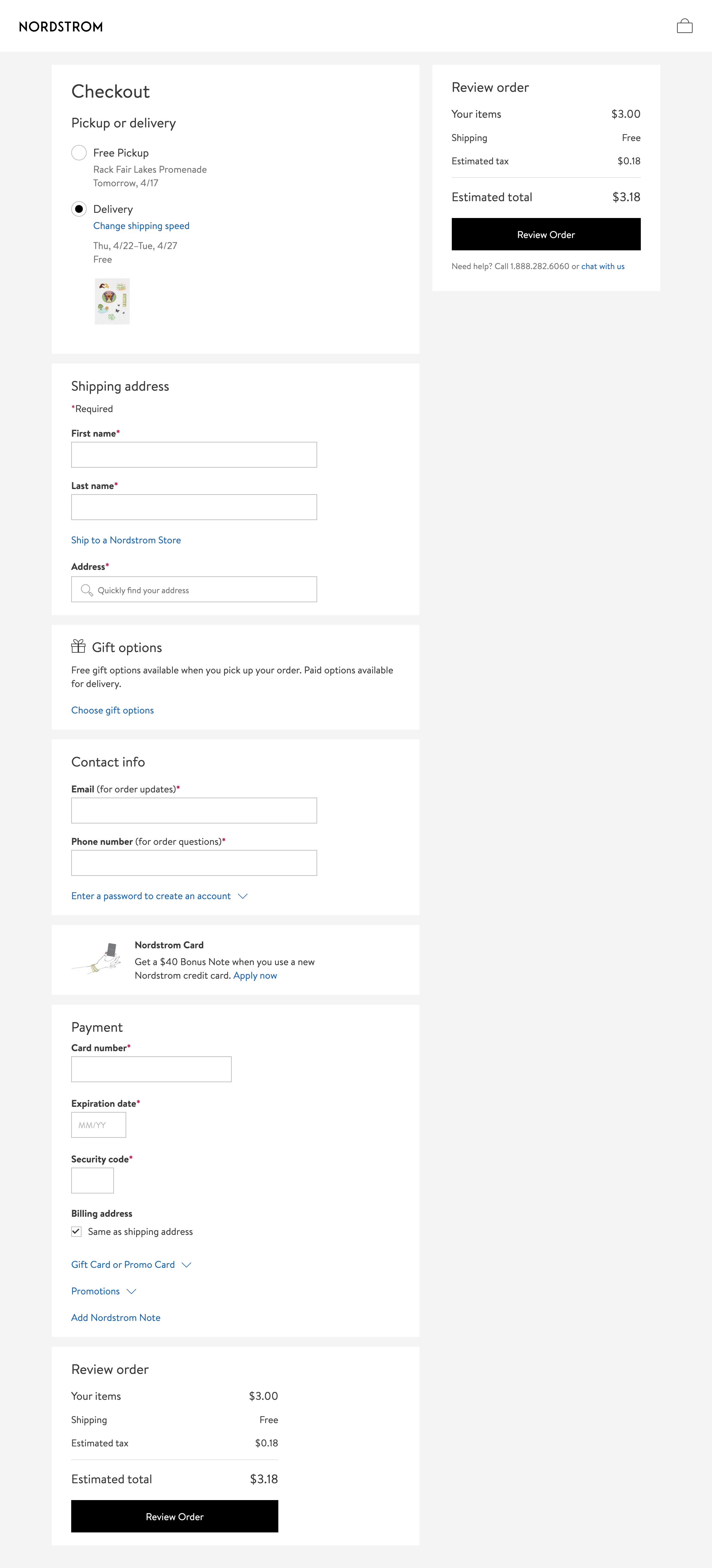 Desktop screenshot of Nordstrom