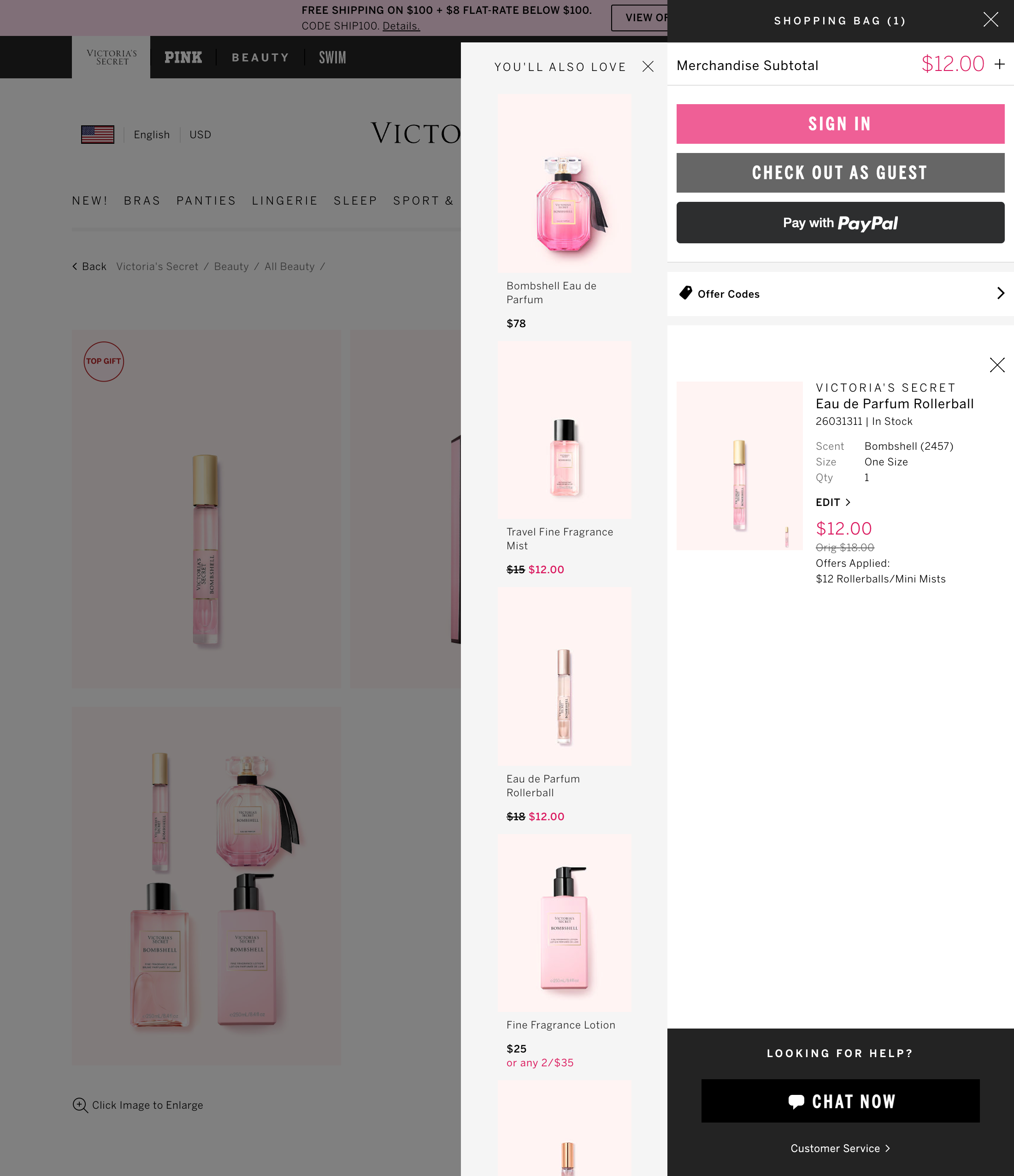 Victoria’s Secret’s Cart 339 of 728 Cart Examples Baymard Institute