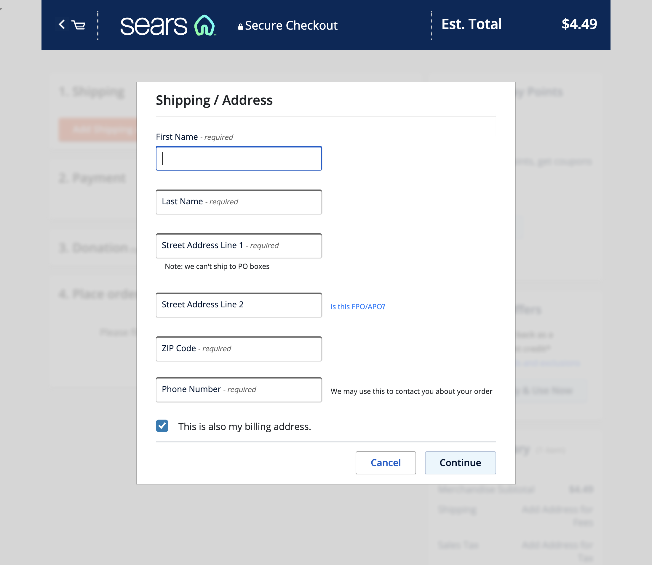 Sears’ Customer Info & Address 328 of 776 Customer Info & Address