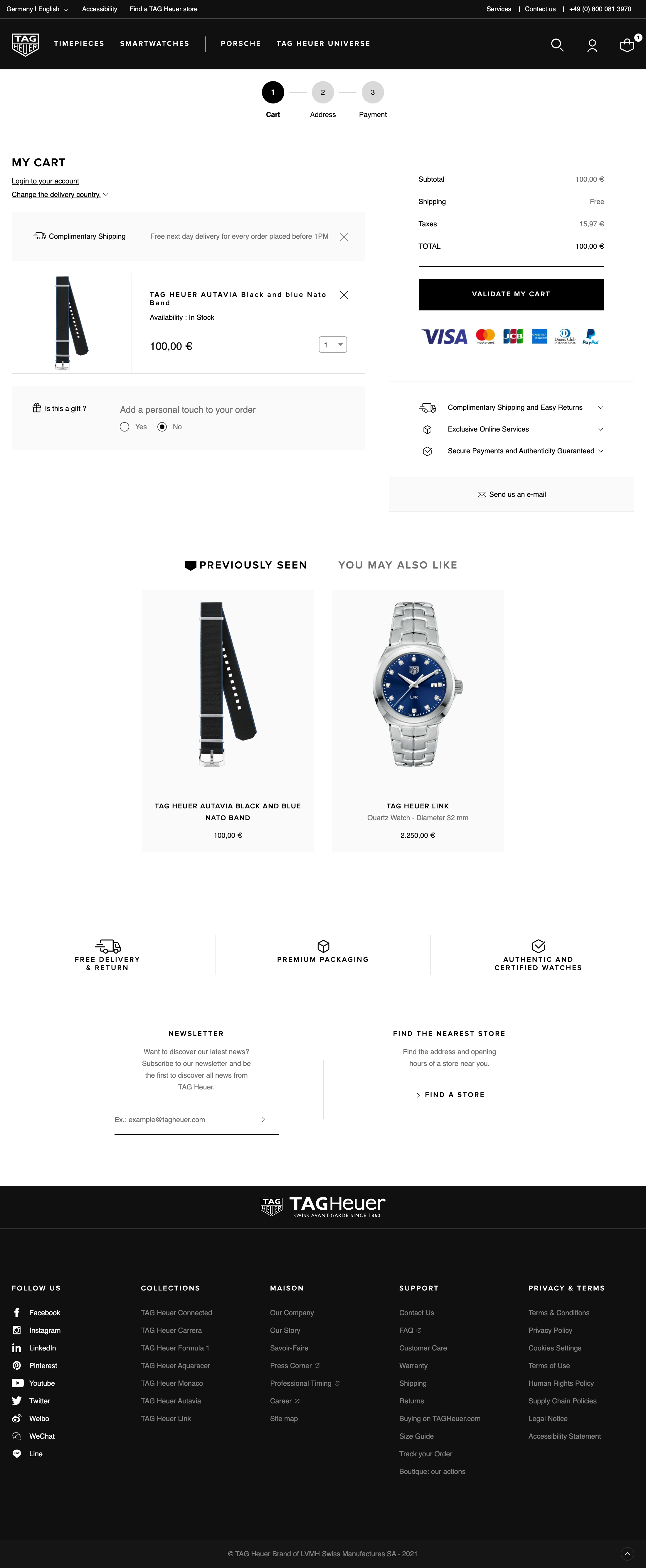Desktop screenshot of TAG Heuer