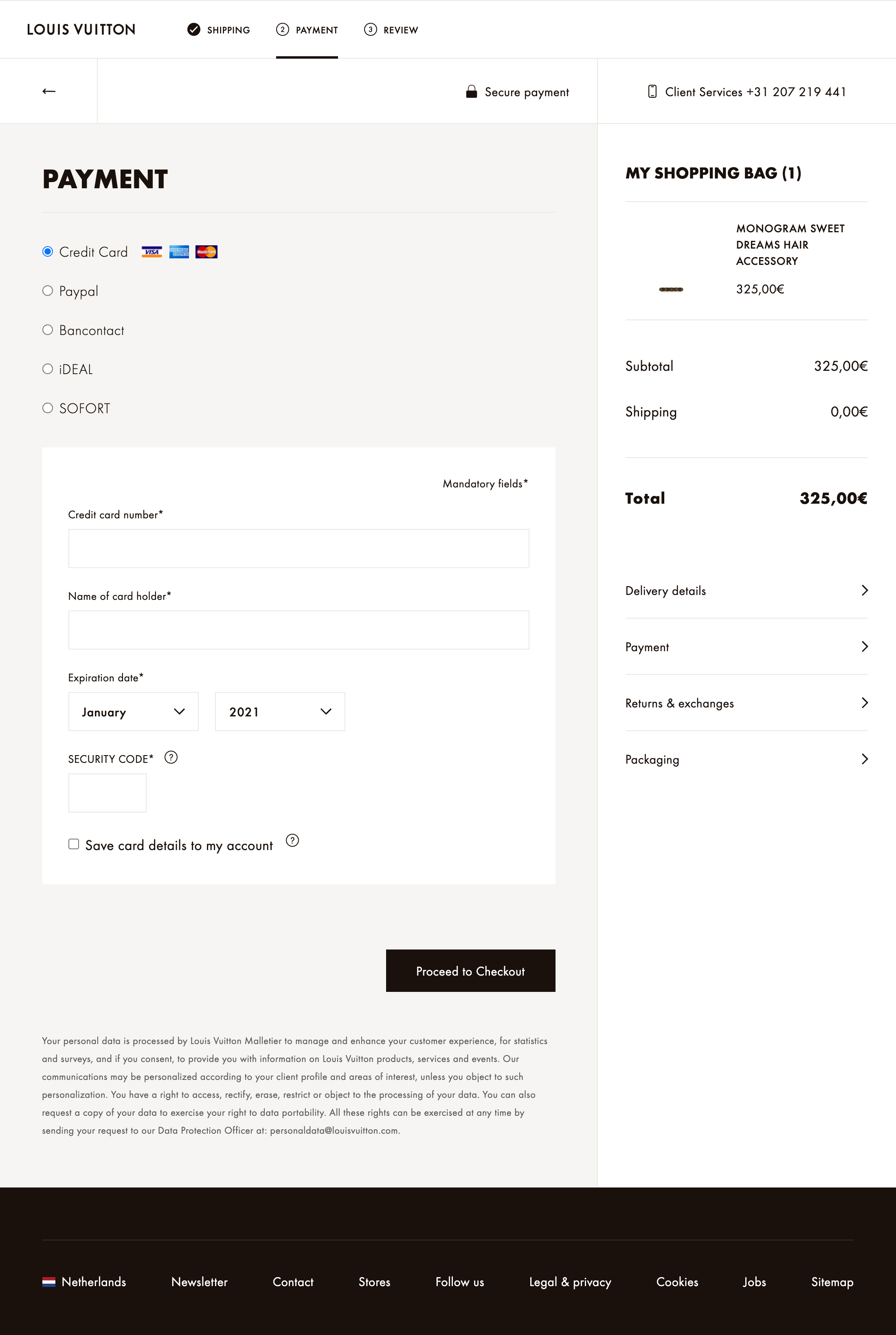 Louis Vuitton's Payment – 514 of 915 Payment Examples – Baymard