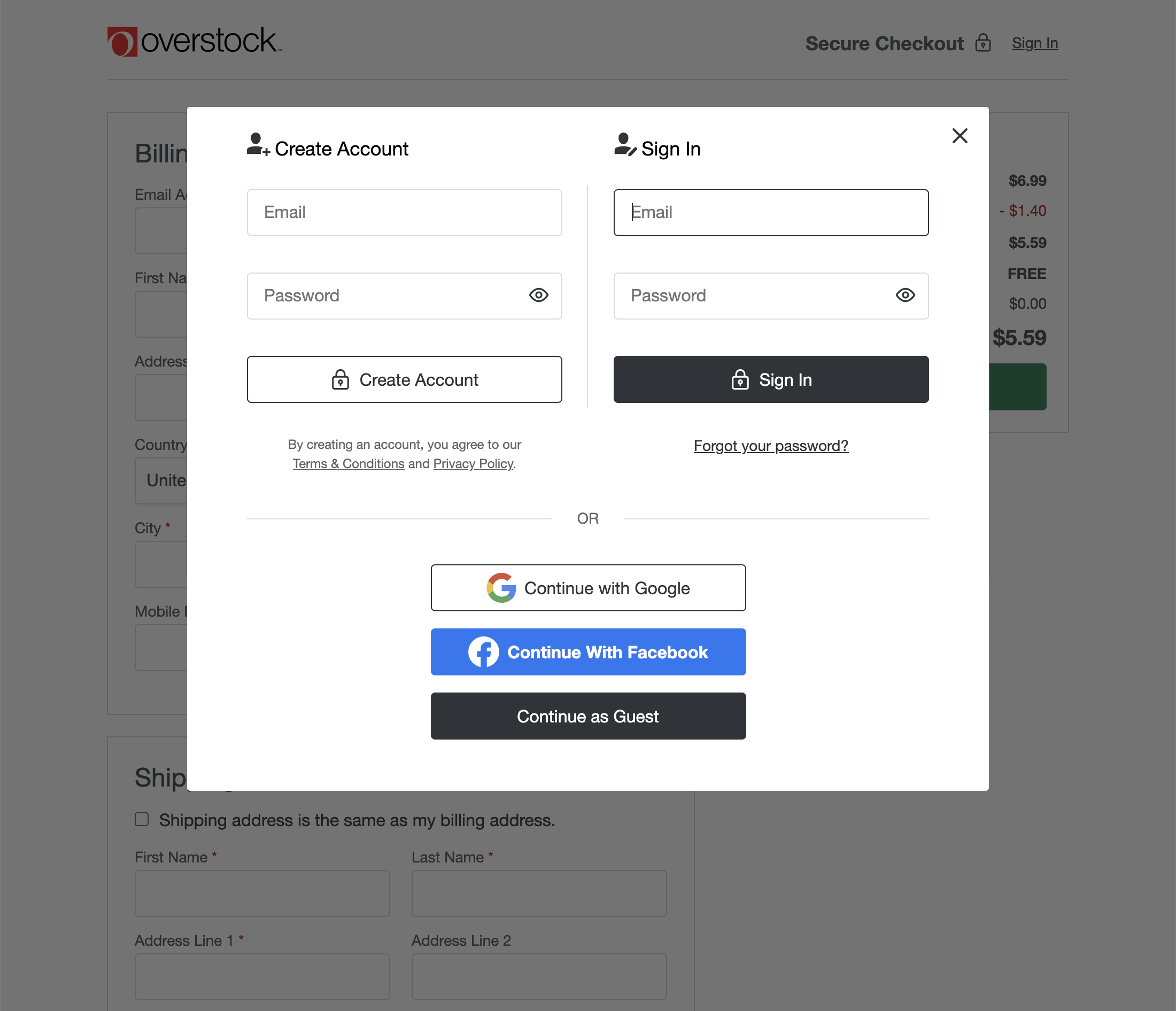 Overstock’s Account Selection 305 of 758 Account Selection Examples
