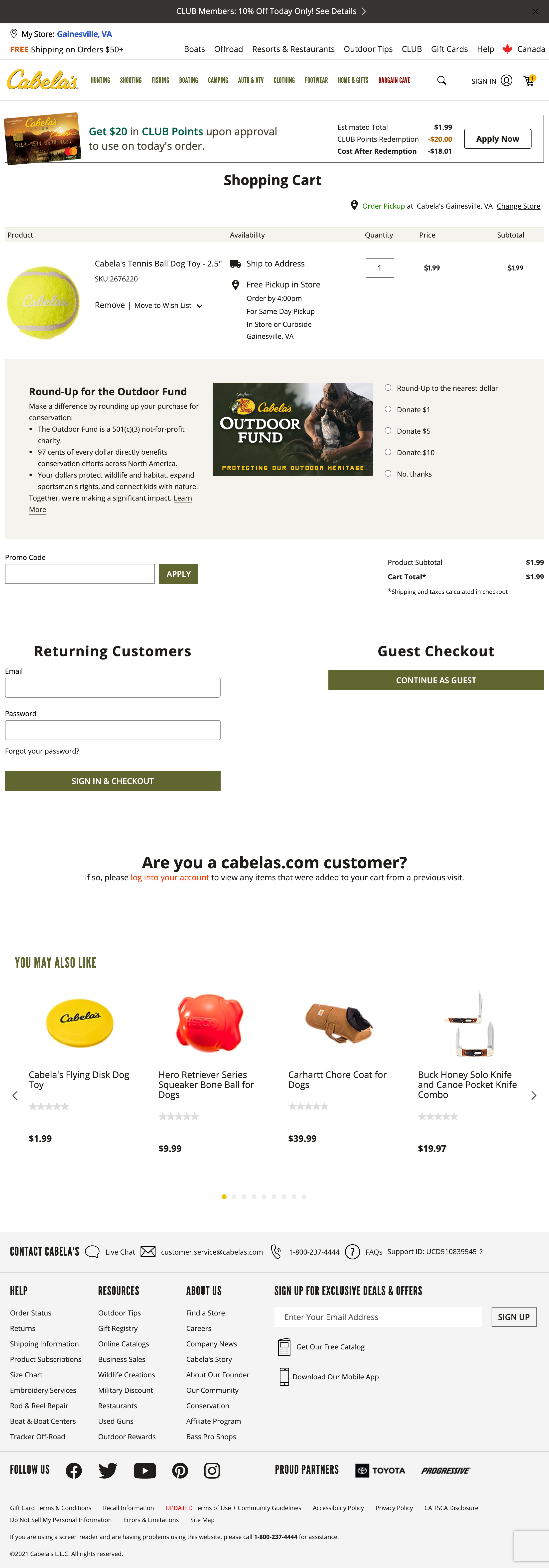 Cabela’s Cart 359 of 801 Cart Examples Baymard Institute