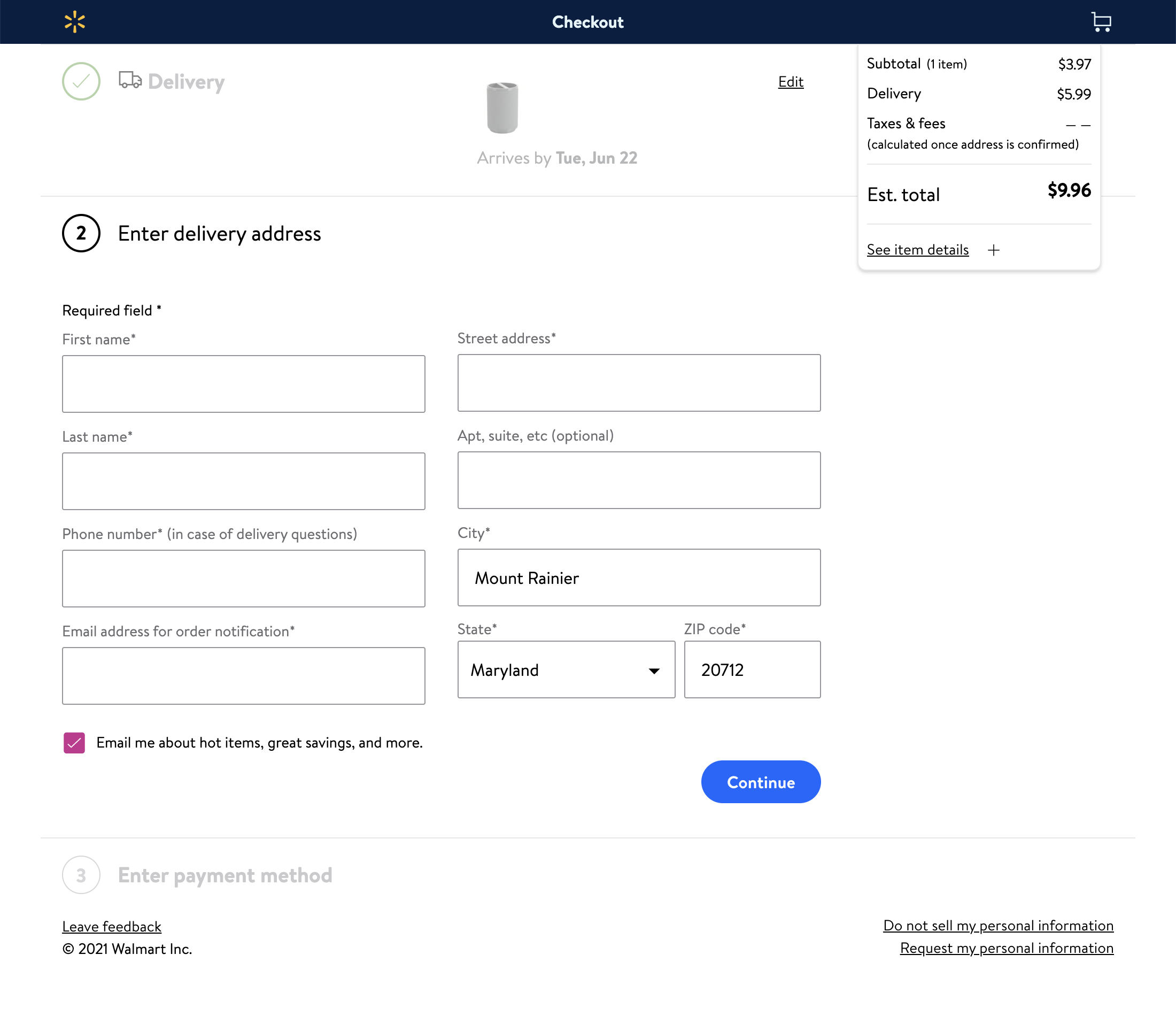 Desktop screenshot of Walmart