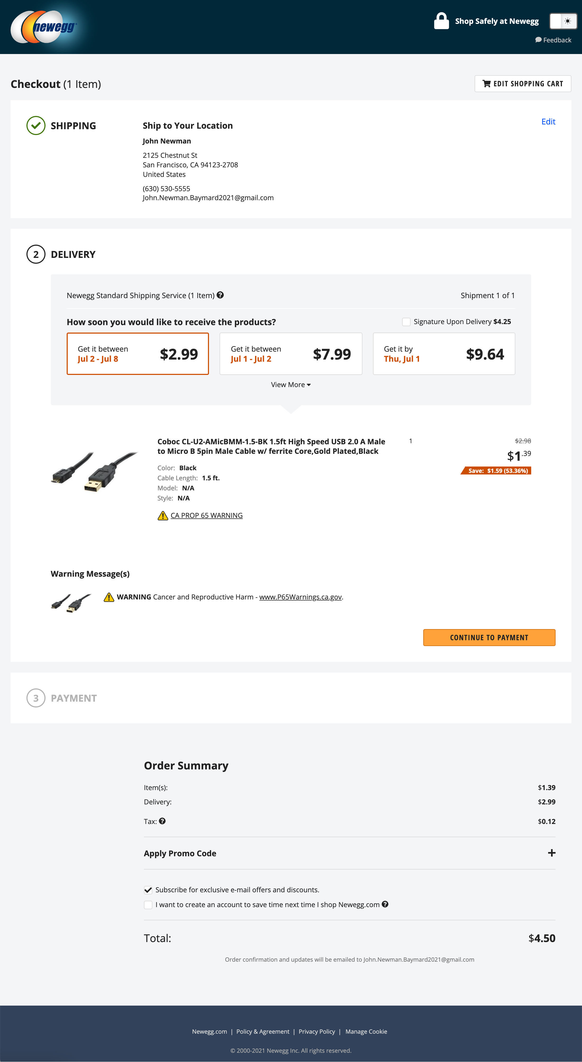 Newegg’s Delivery & Shipping Methods 362 of 794 Delivery & Shipping
