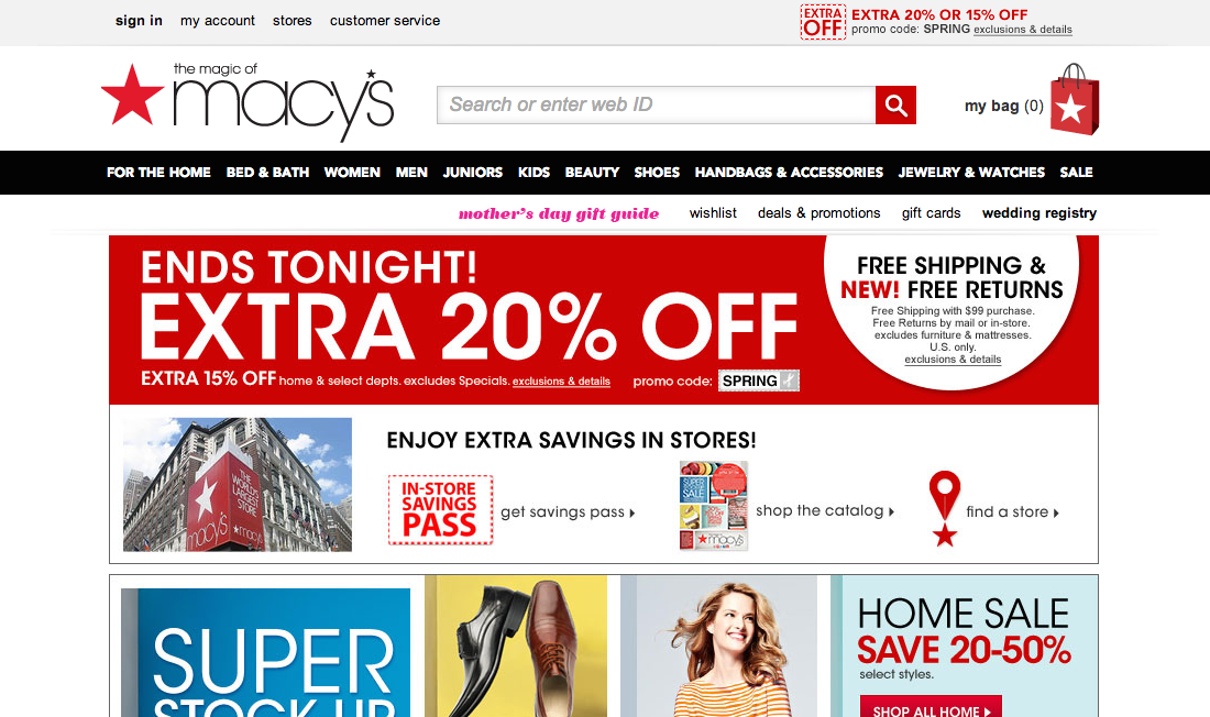 Desktop screenshot of Macy’s