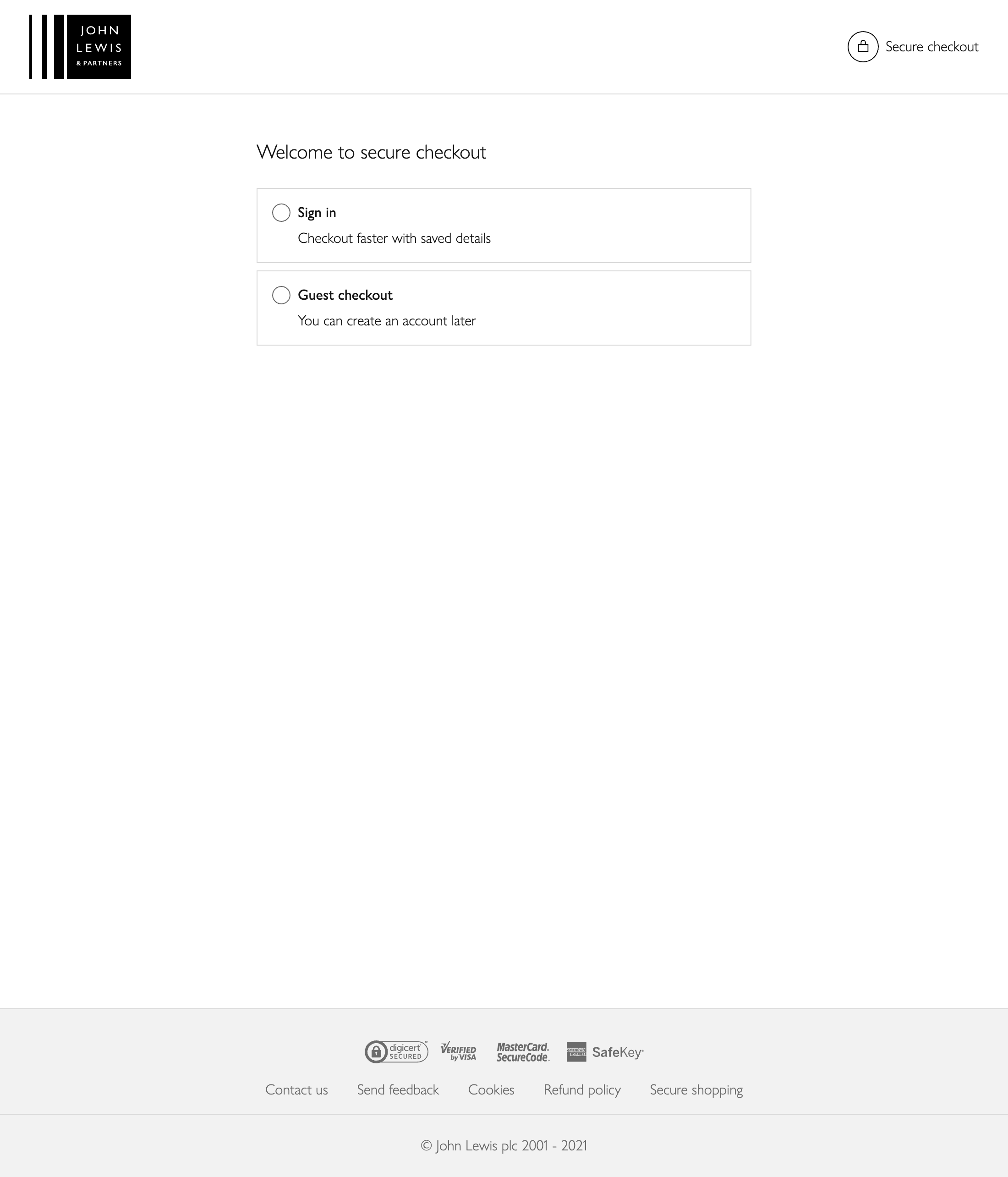 John Lewis’ Account Selection 301 of 777 Account Selection Examples