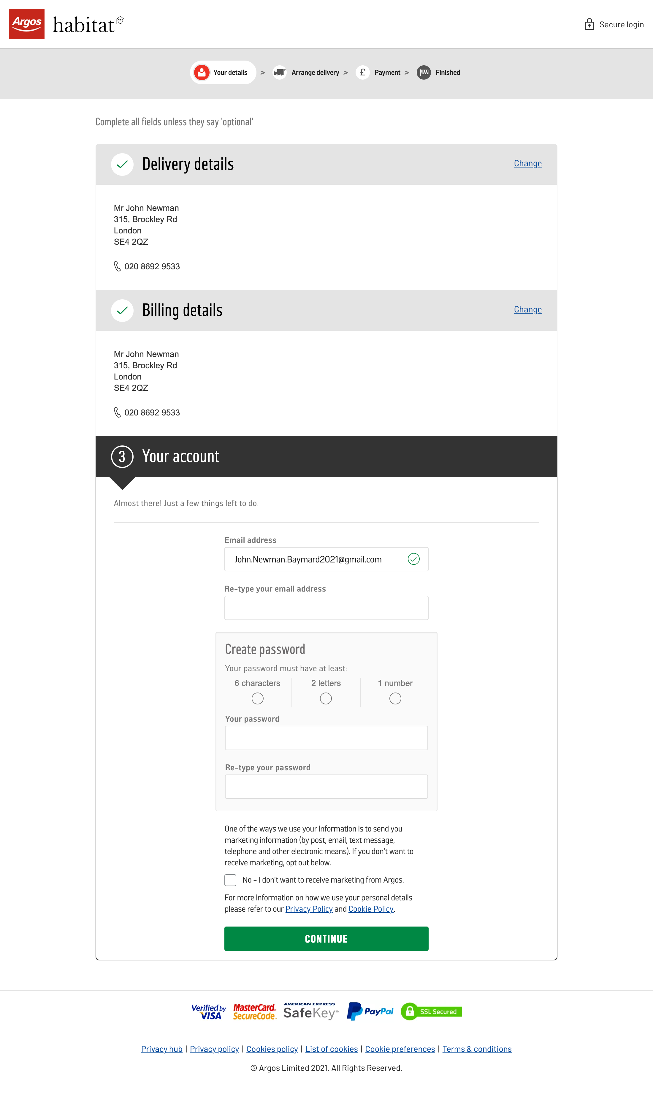 Argos’ Account Selection 204 of 682 Account Selection Examples