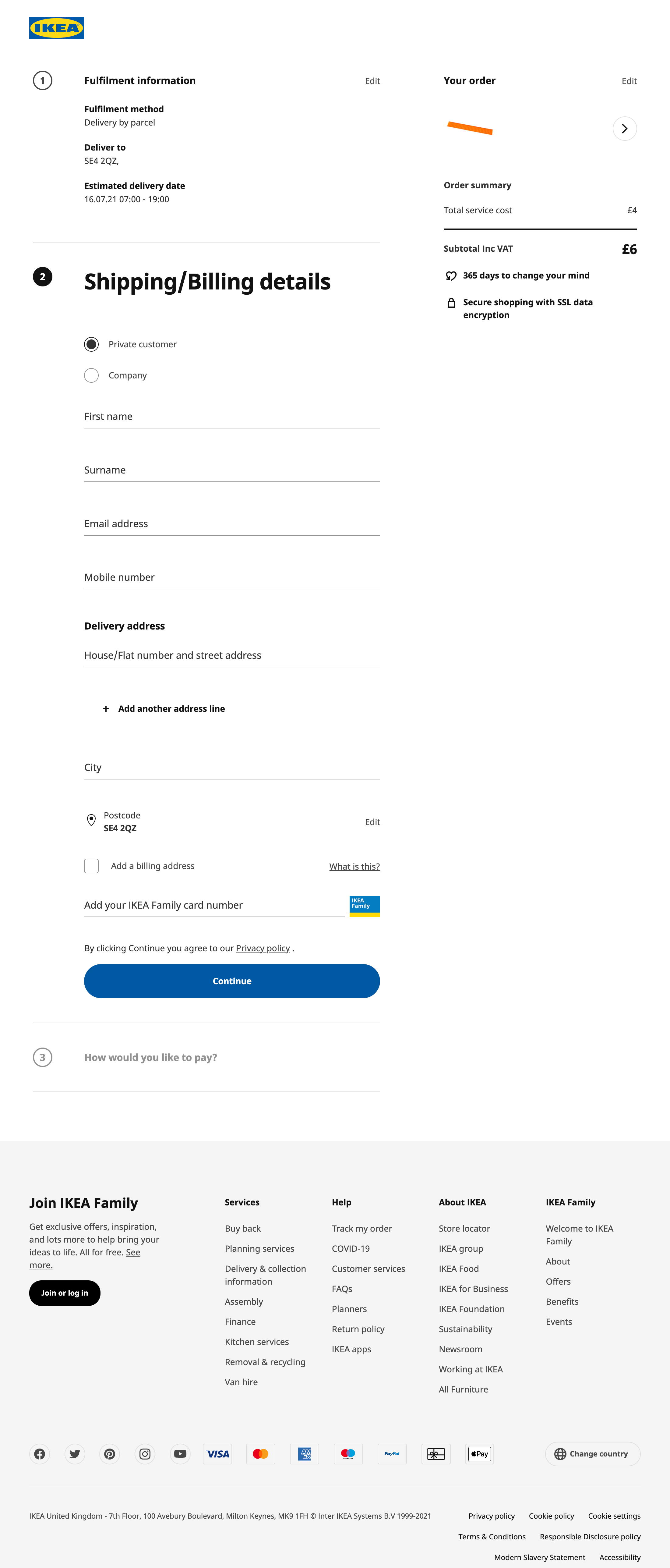 IKEA’s Customer Info & Address 336 of 776 Customer Info & Address