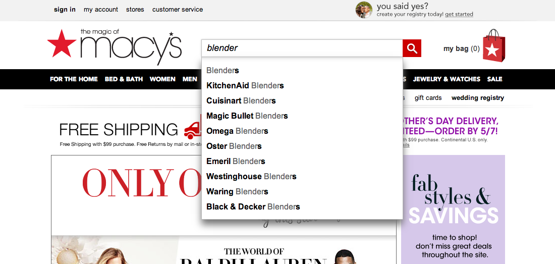 Desktop screenshot of Macy’s