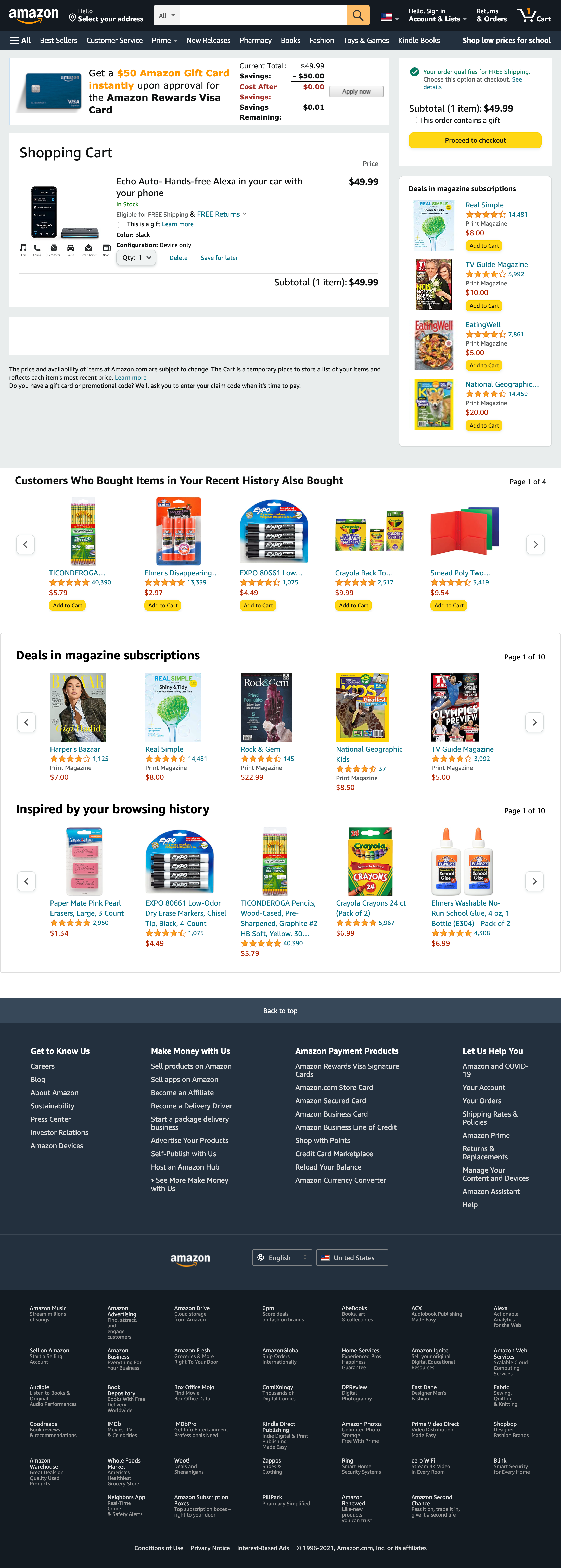 Desktop screenshot of Amazon