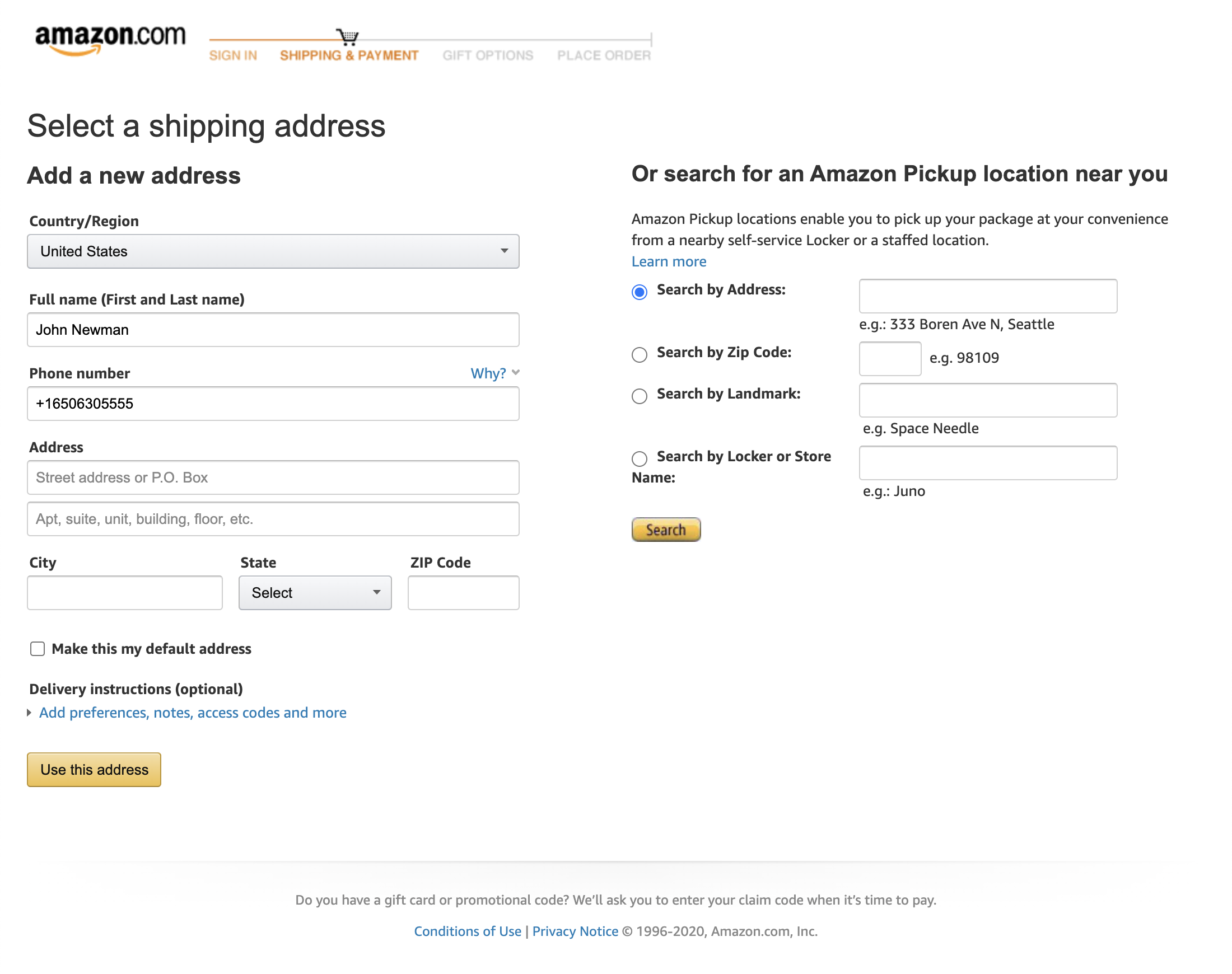 hot tot change shipping address amazon