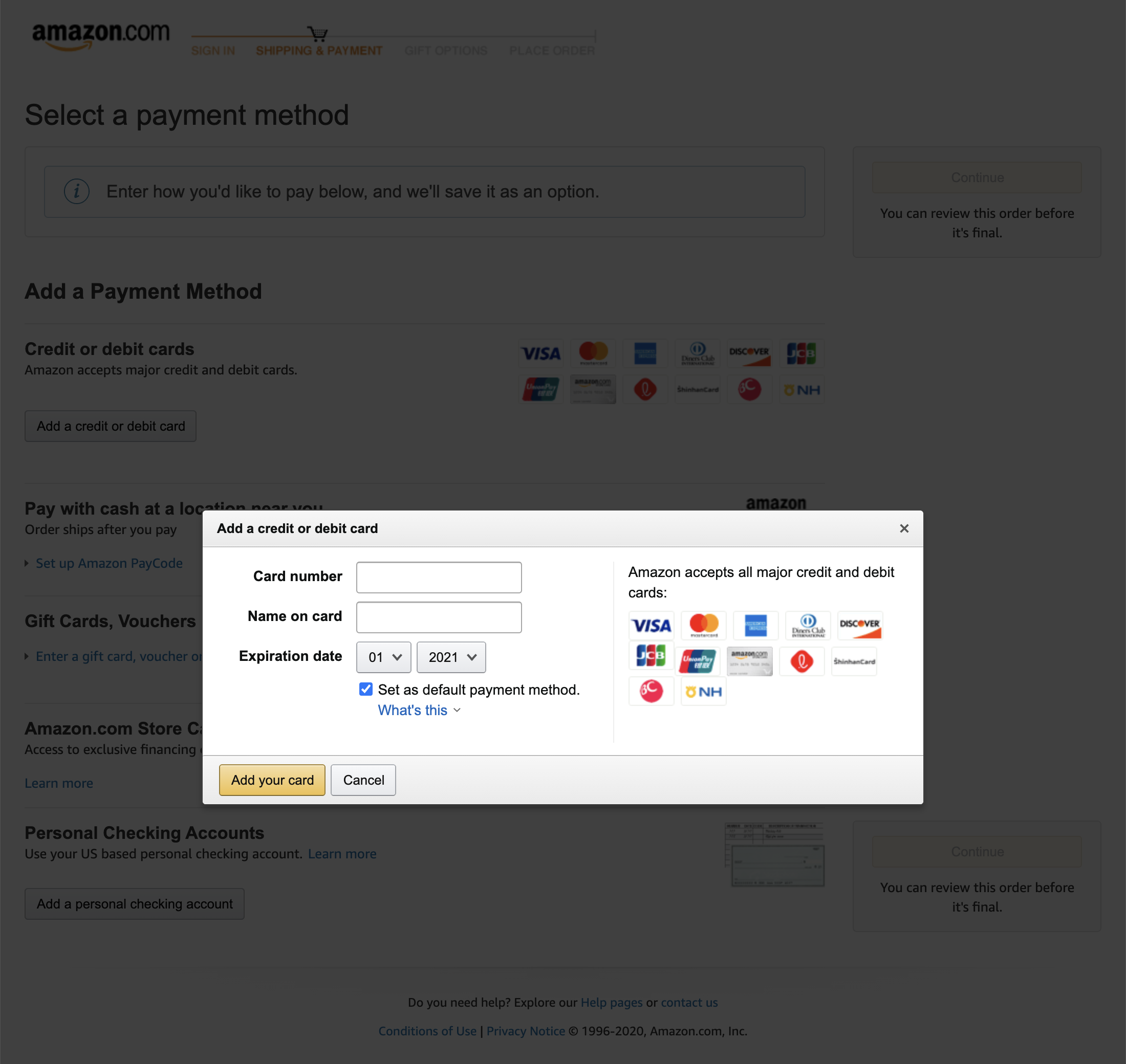 Desktop screenshot of Amazon