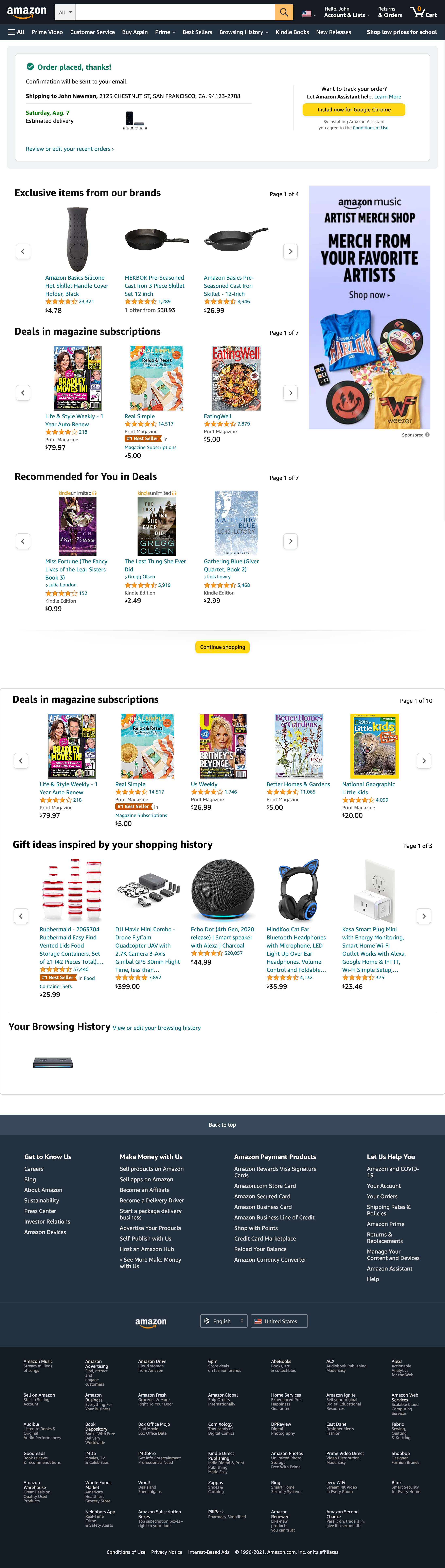 Desktop screenshot of Amazon