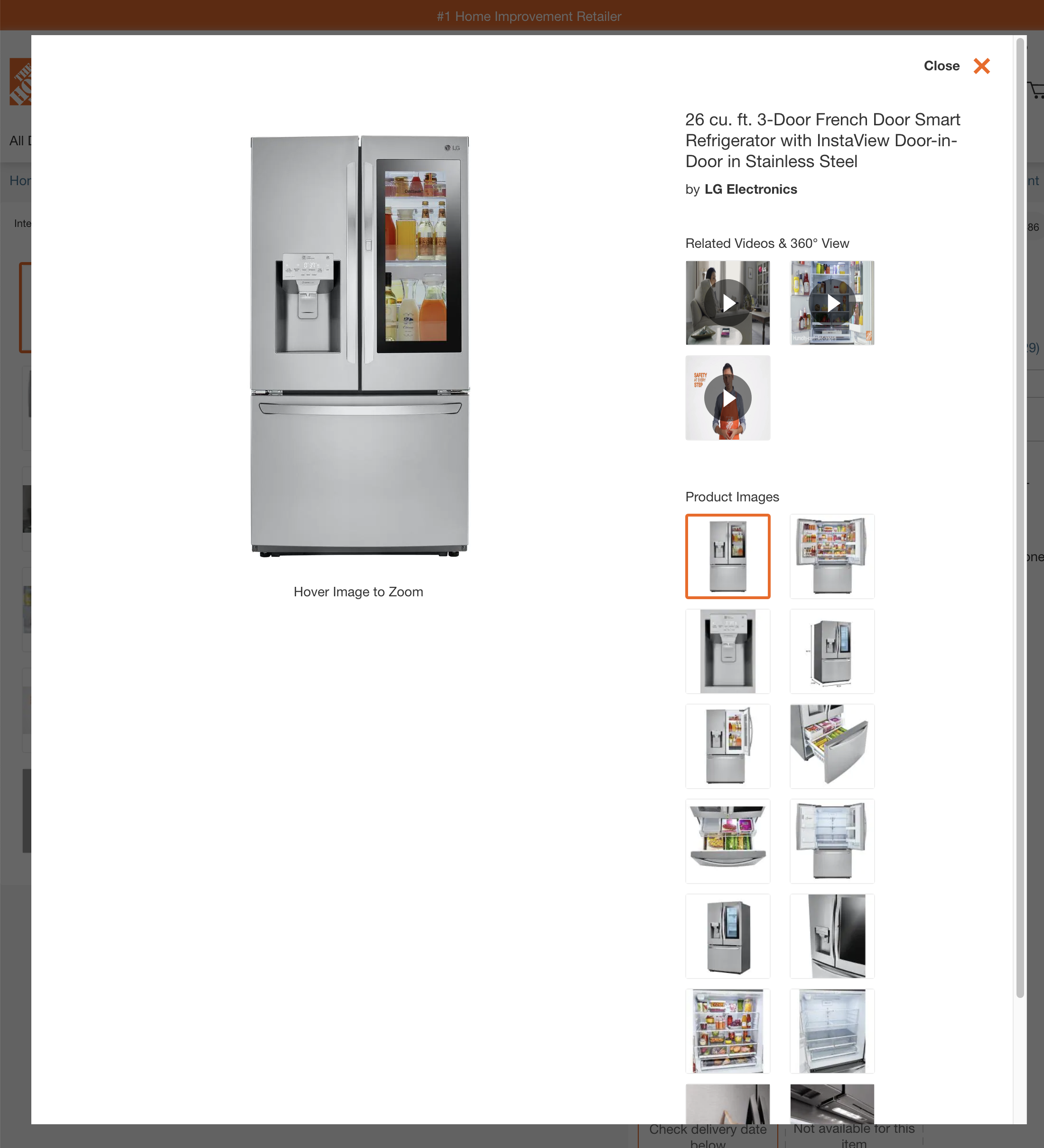 Desktop screenshot of Home Depot