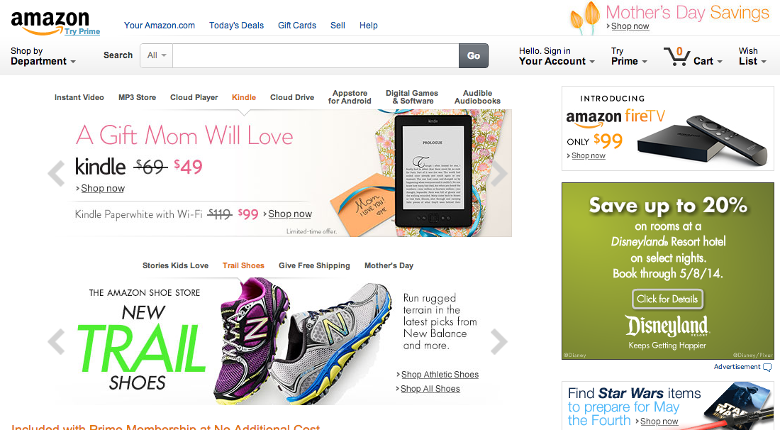 Desktop screenshot of Amazon