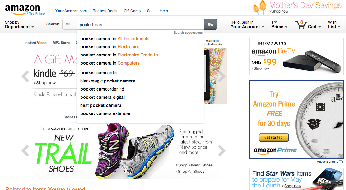 Desktop screenshot of Amazon