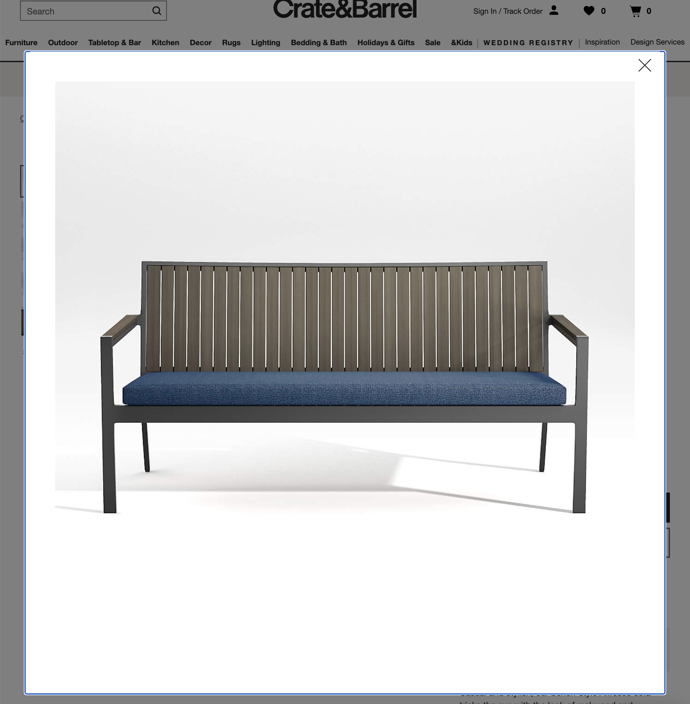 Desktop screenshot of Crate & Barrel