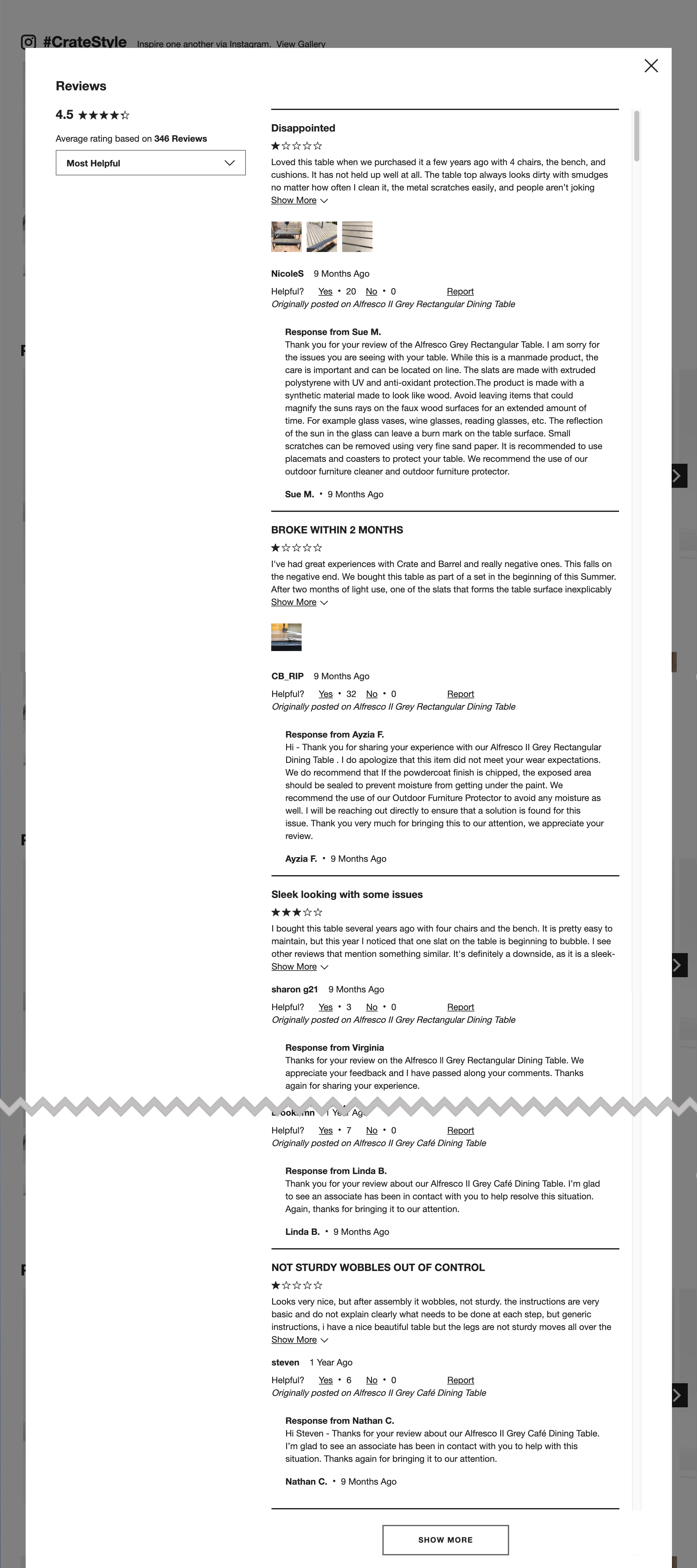 Desktop screenshot of Crate & Barrel