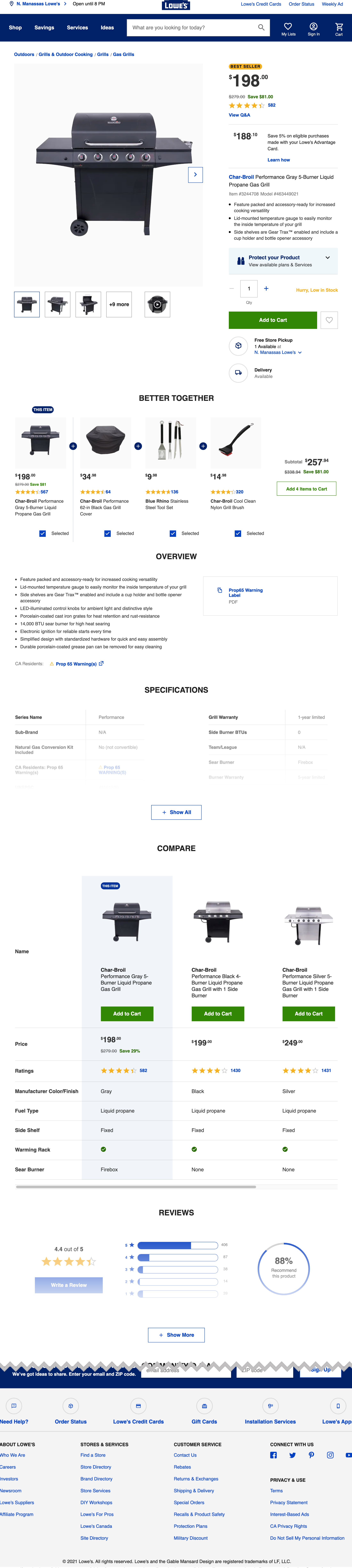 Desktop screenshot of Lowe’s