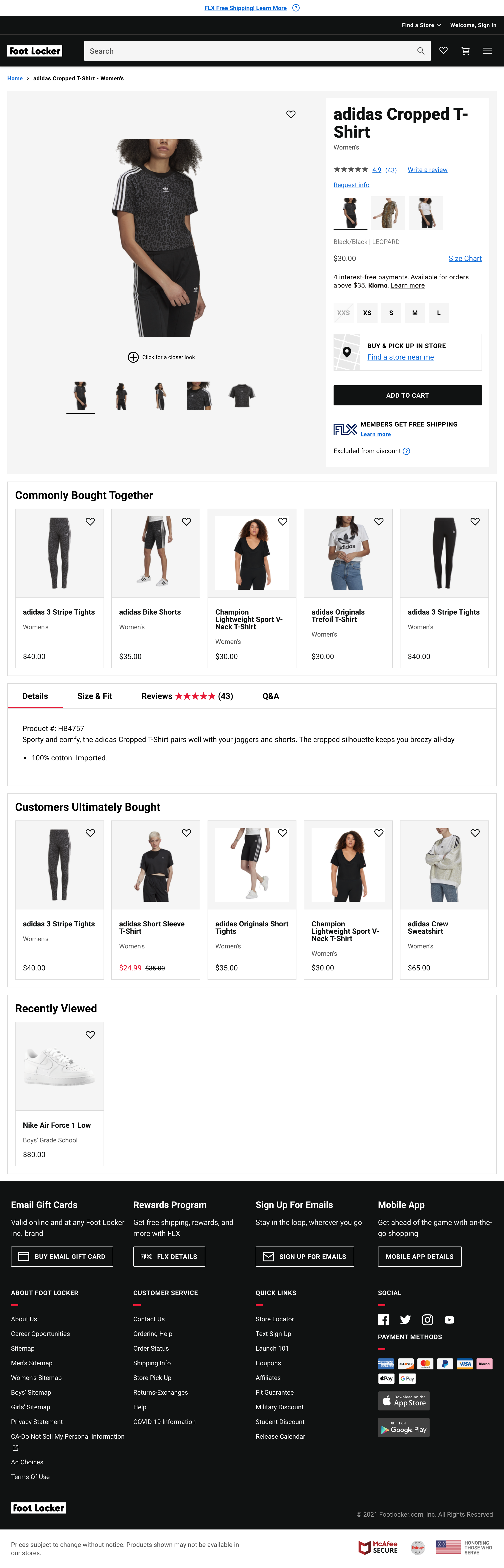 Foot Locker’s Product Page 387 of 1077 Product Page Examples