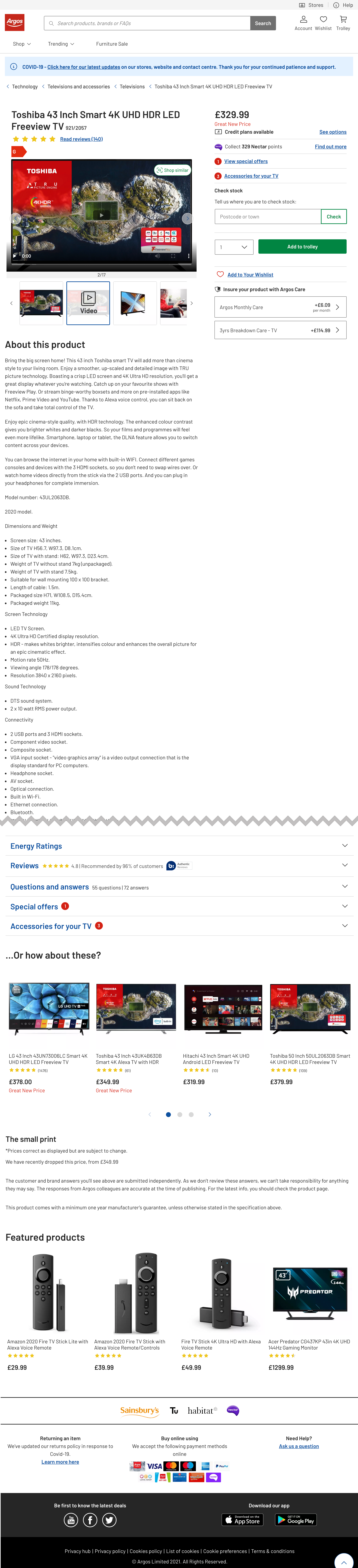 Argos’ UX Case Study Baymard Institute