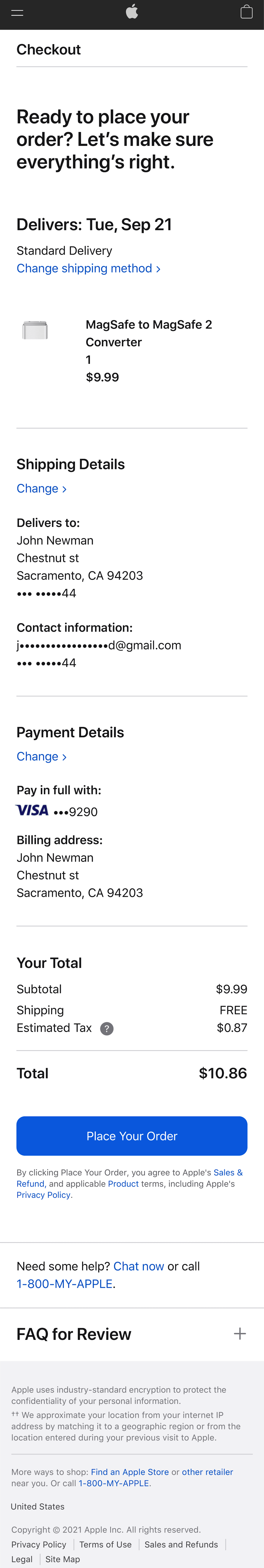 Mobile screenshot of Apple