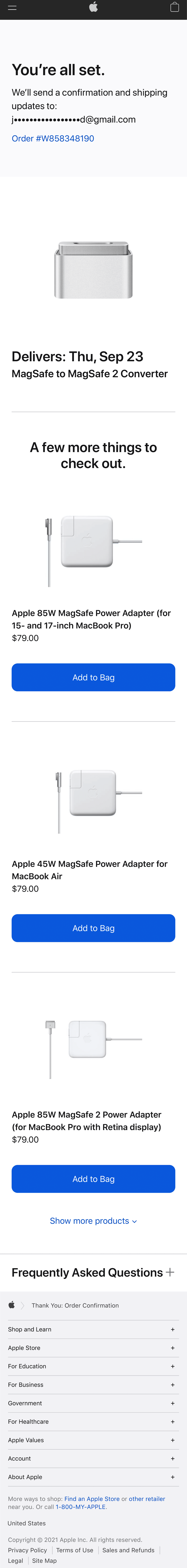 Mobile screenshot of Apple
