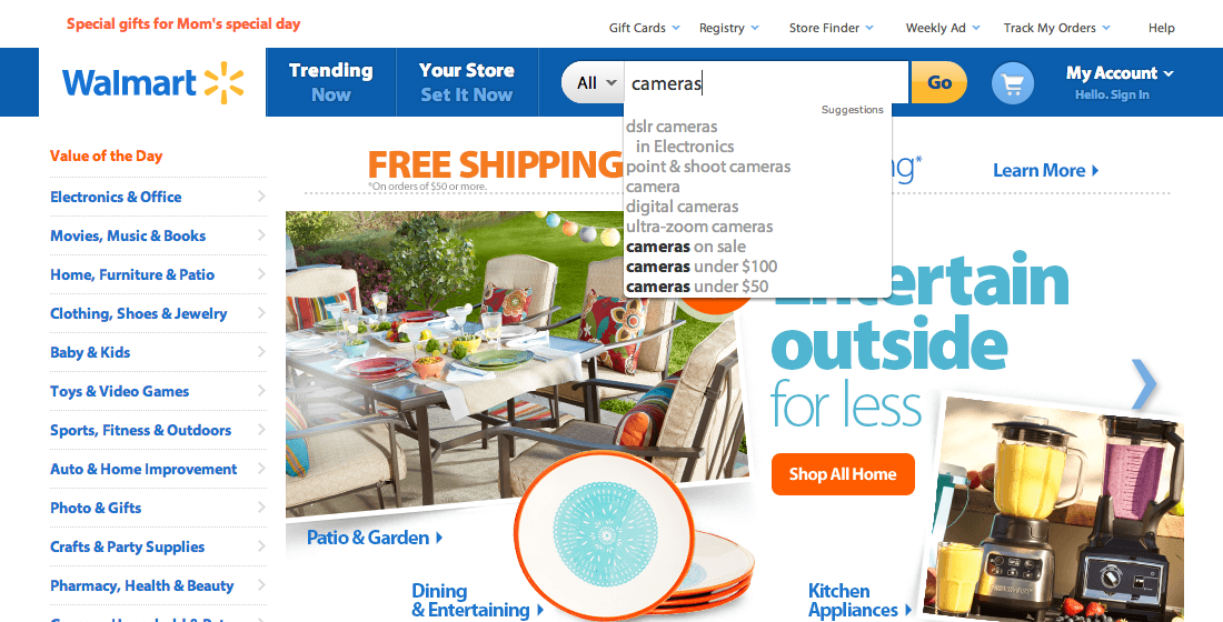 Desktop screenshot of Walmart