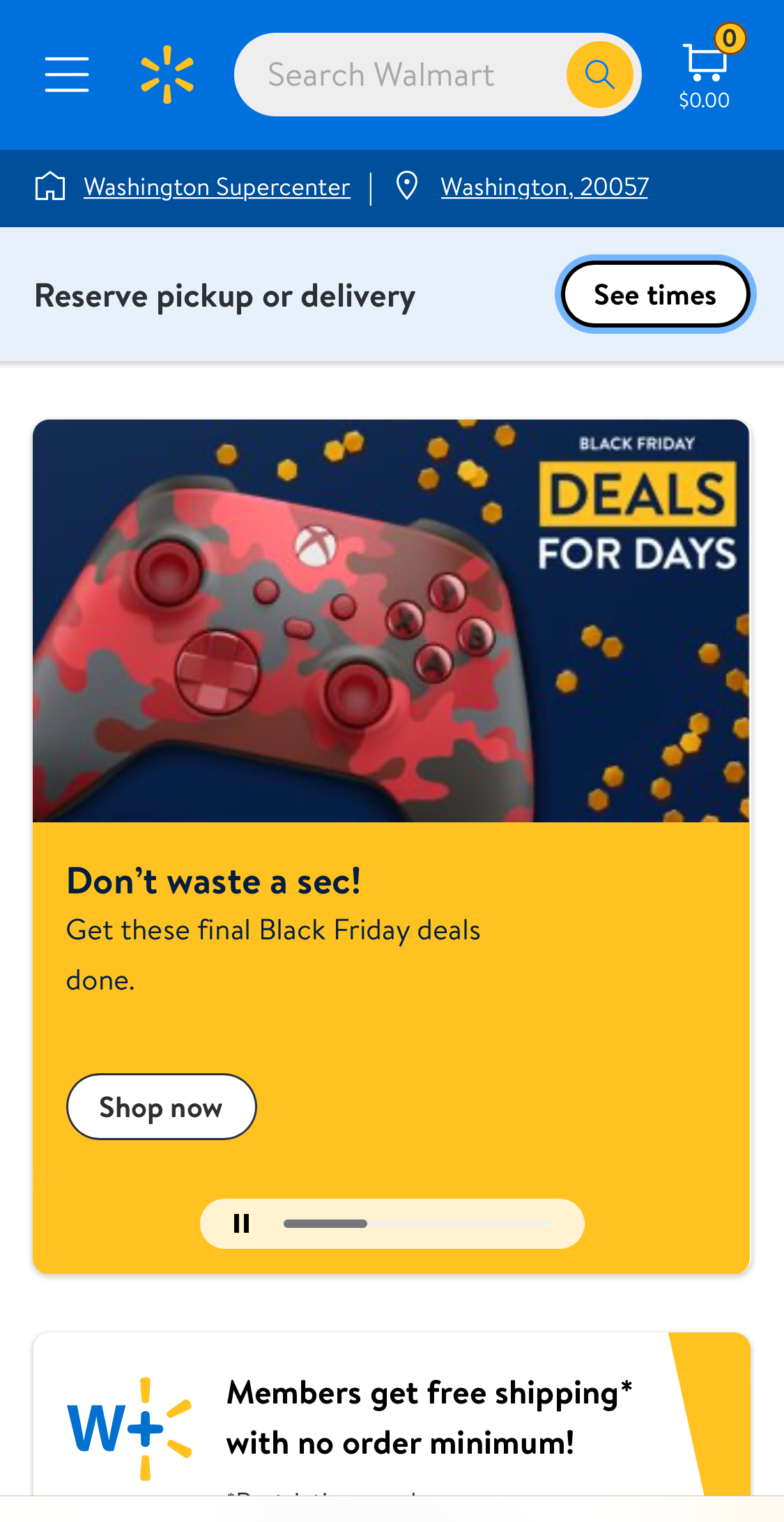 Mobile screenshot of Walmart