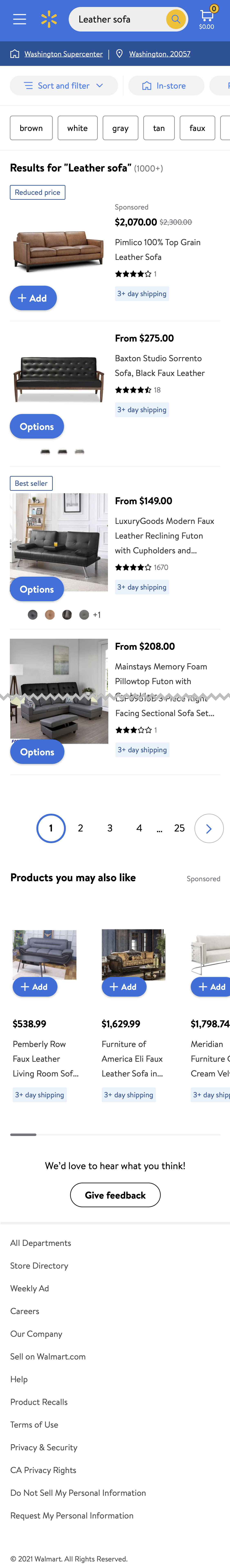 Mobile screenshot of Walmart